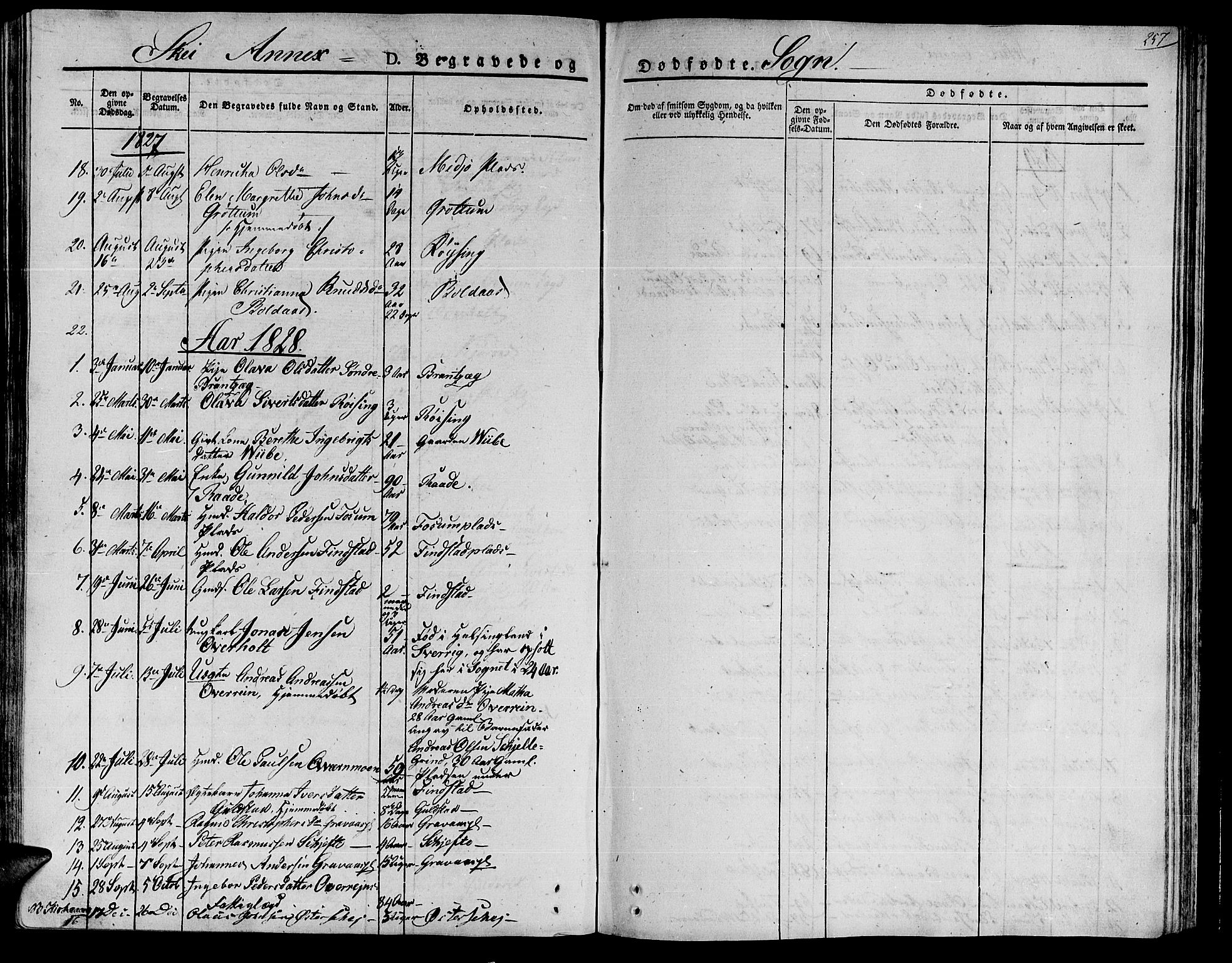 Ministerialprotokoller, klokkerbøker og fødselsregistre - Nord-Trøndelag, SAT/A-1458/735/L0336: Parish register (official) no. 735A05 /2, 1825-1835, p. 257