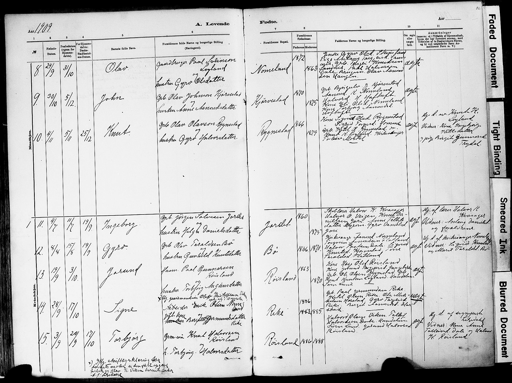 Valle sokneprestkontor, AV/SAK-1111-0044/F/Fa/Fac/L0009: Parish register (official) no. A 9, 1882-1913, p. 82