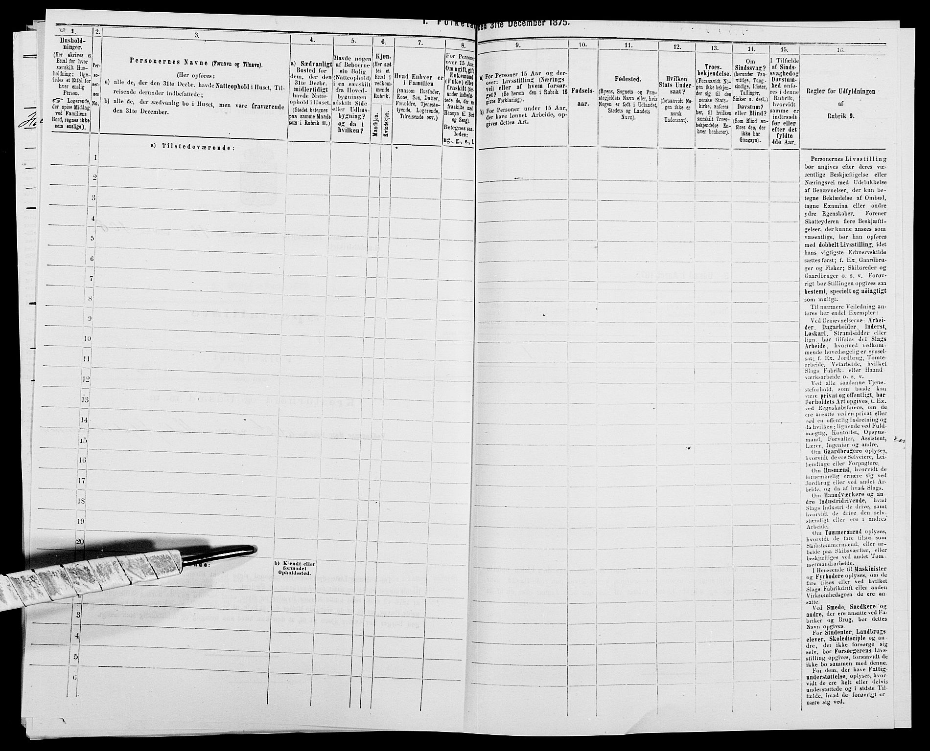 SAK, 1875 census for 1041L Vanse/Vanse og Farsund, 1875, p. 2374