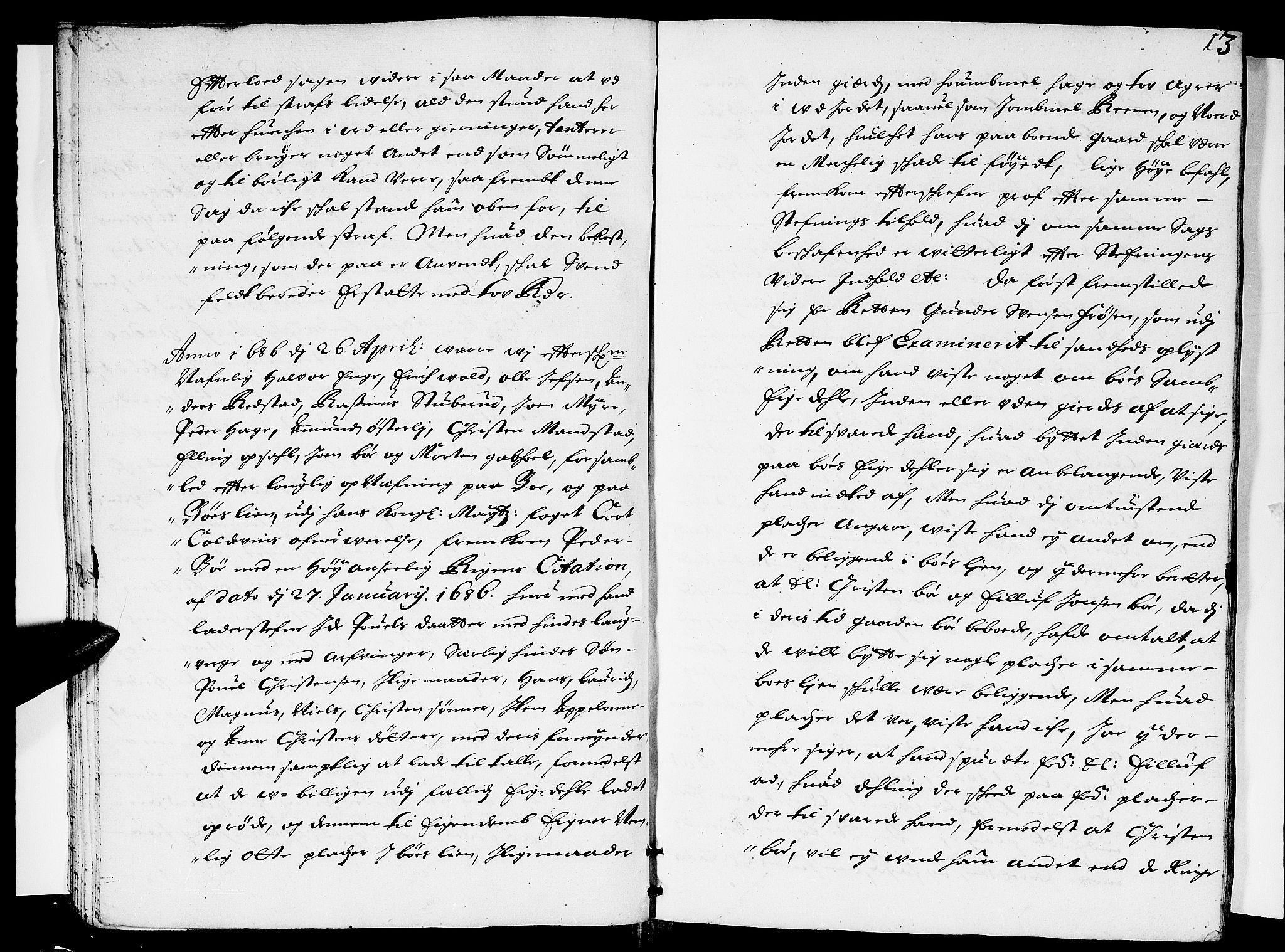 Sorenskriverier i Gudbrandsdalen, SAH/TING-036/G/Gb/Gbb/L0016: Tingbok - Sør-Gudbrandsdal, 1686, p. 12b-13a