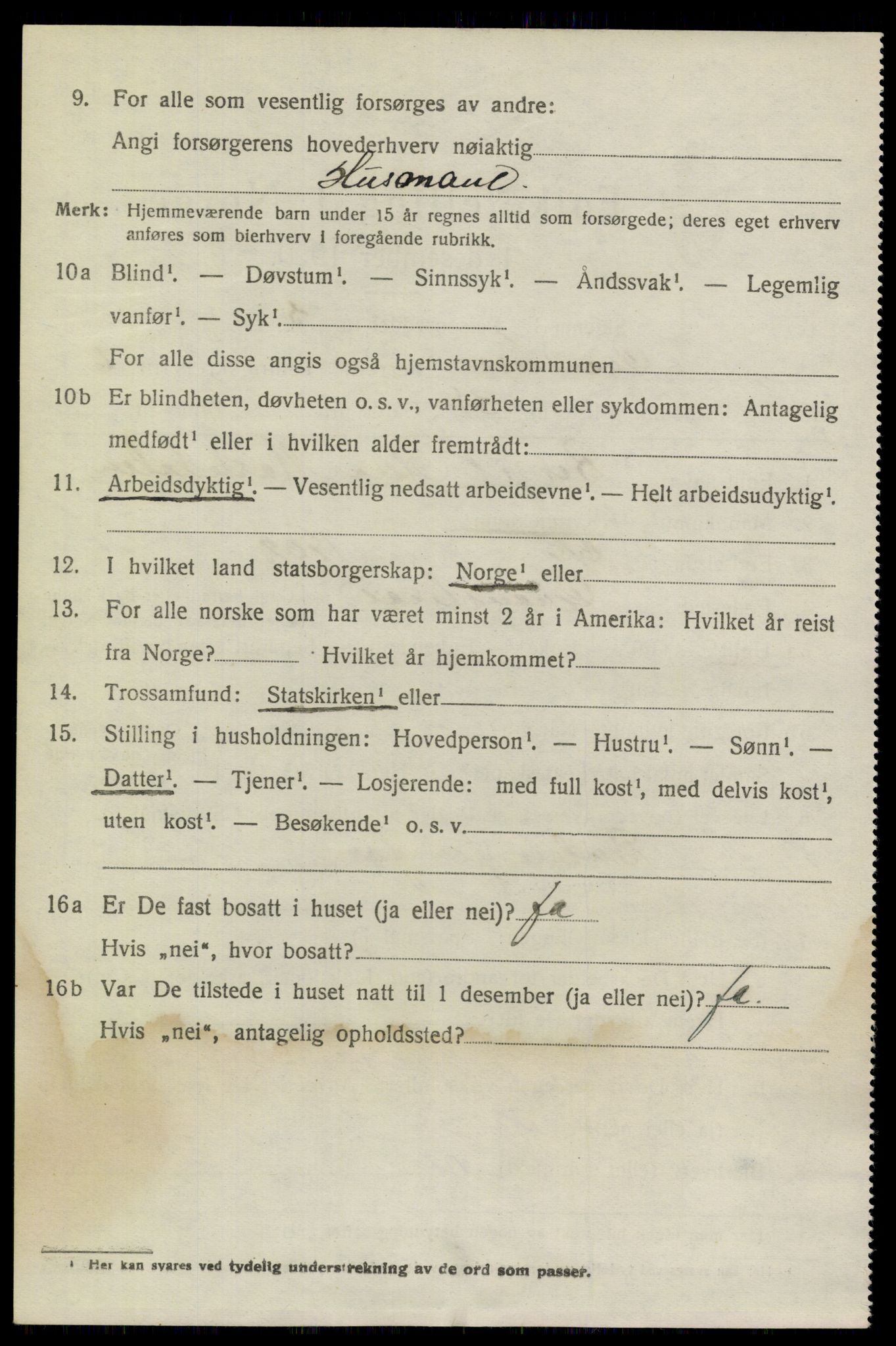 SAKO, 1920 census for Gransherad, 1920, p. 2723