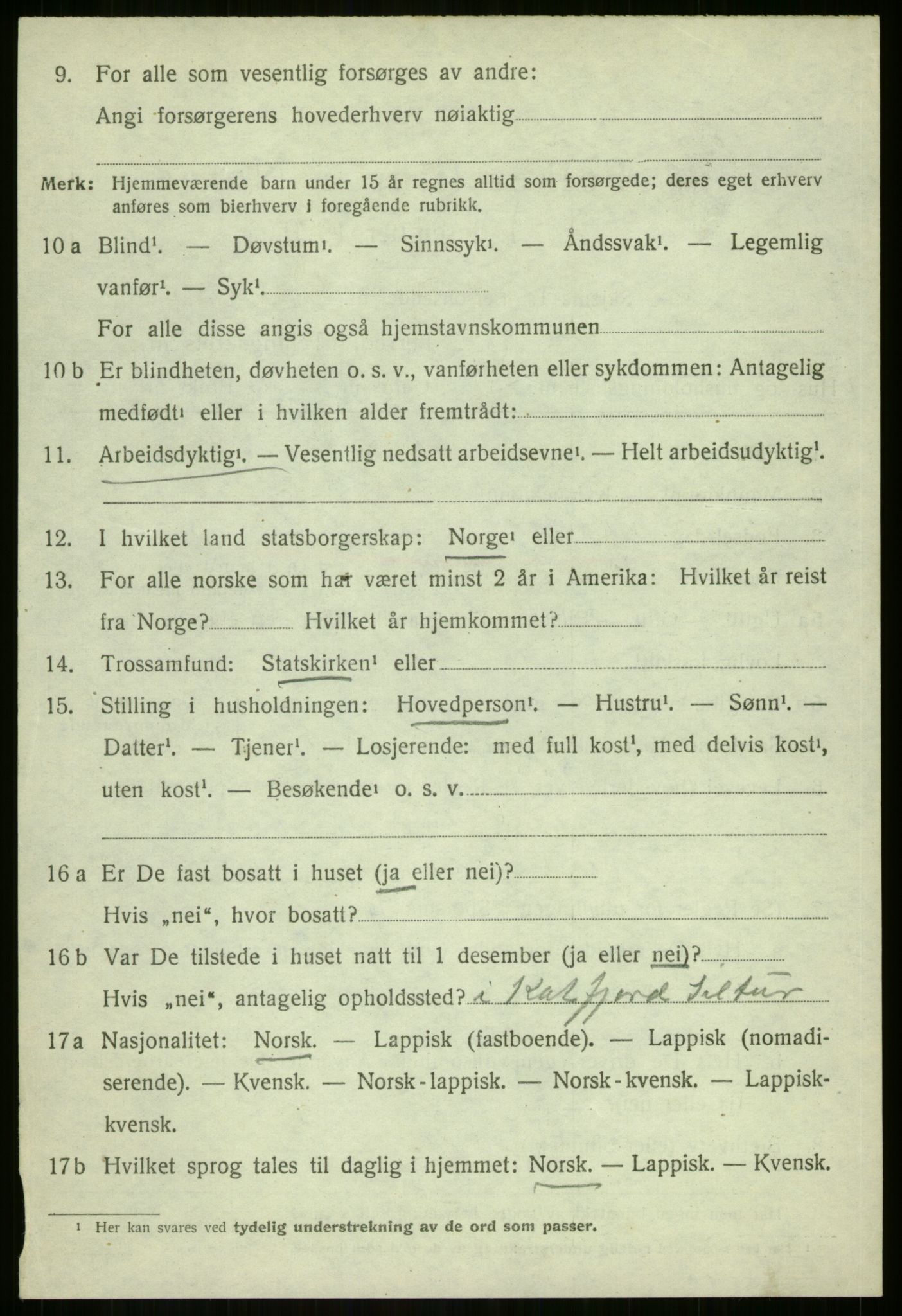 SATØ, 1920 census for Sørreisa, 1920, p. 2279