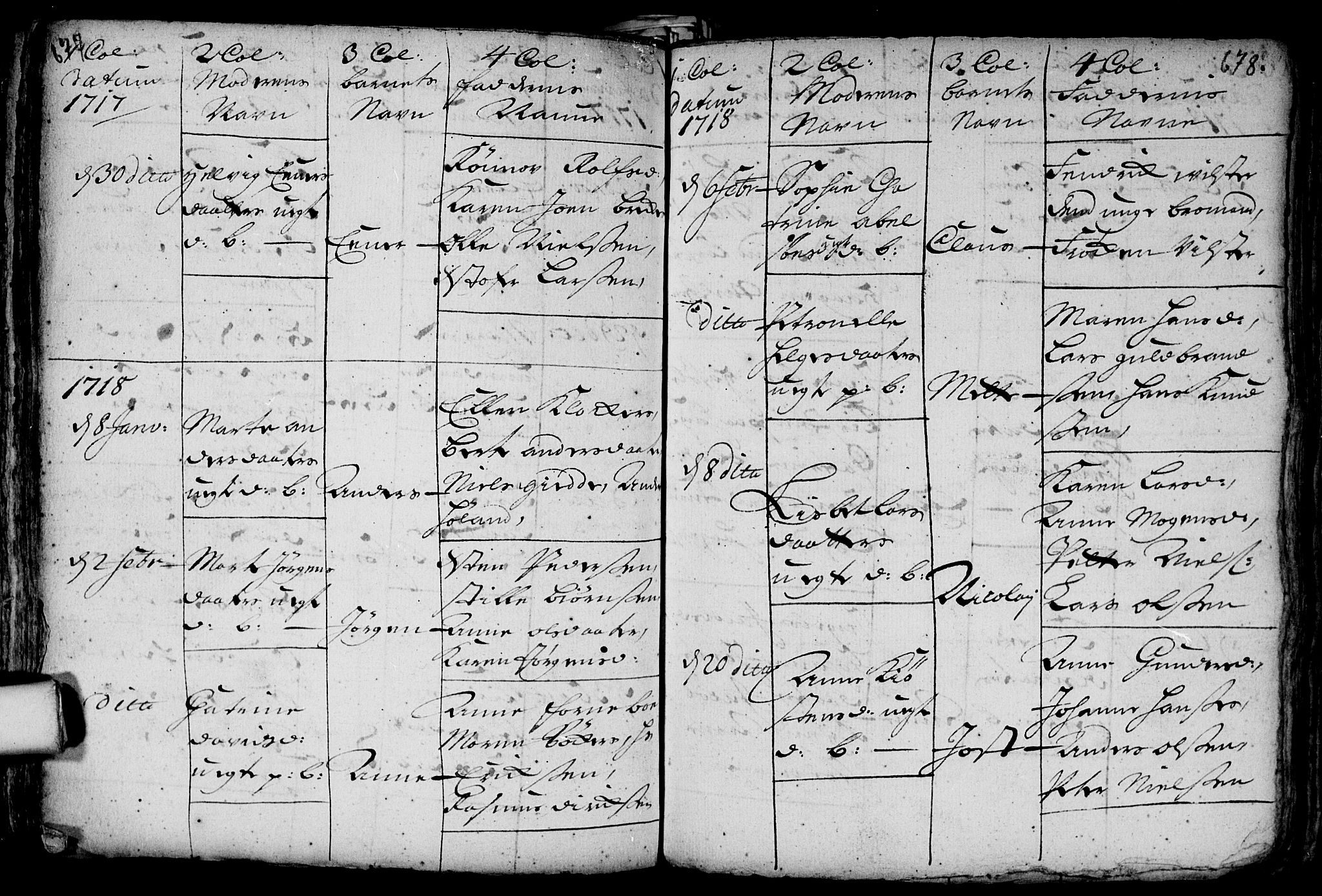 Aker prestekontor kirkebøker, SAO/A-10861/F/L0002: Parish register (official) no. 2, 1714-1720, p. 677-678