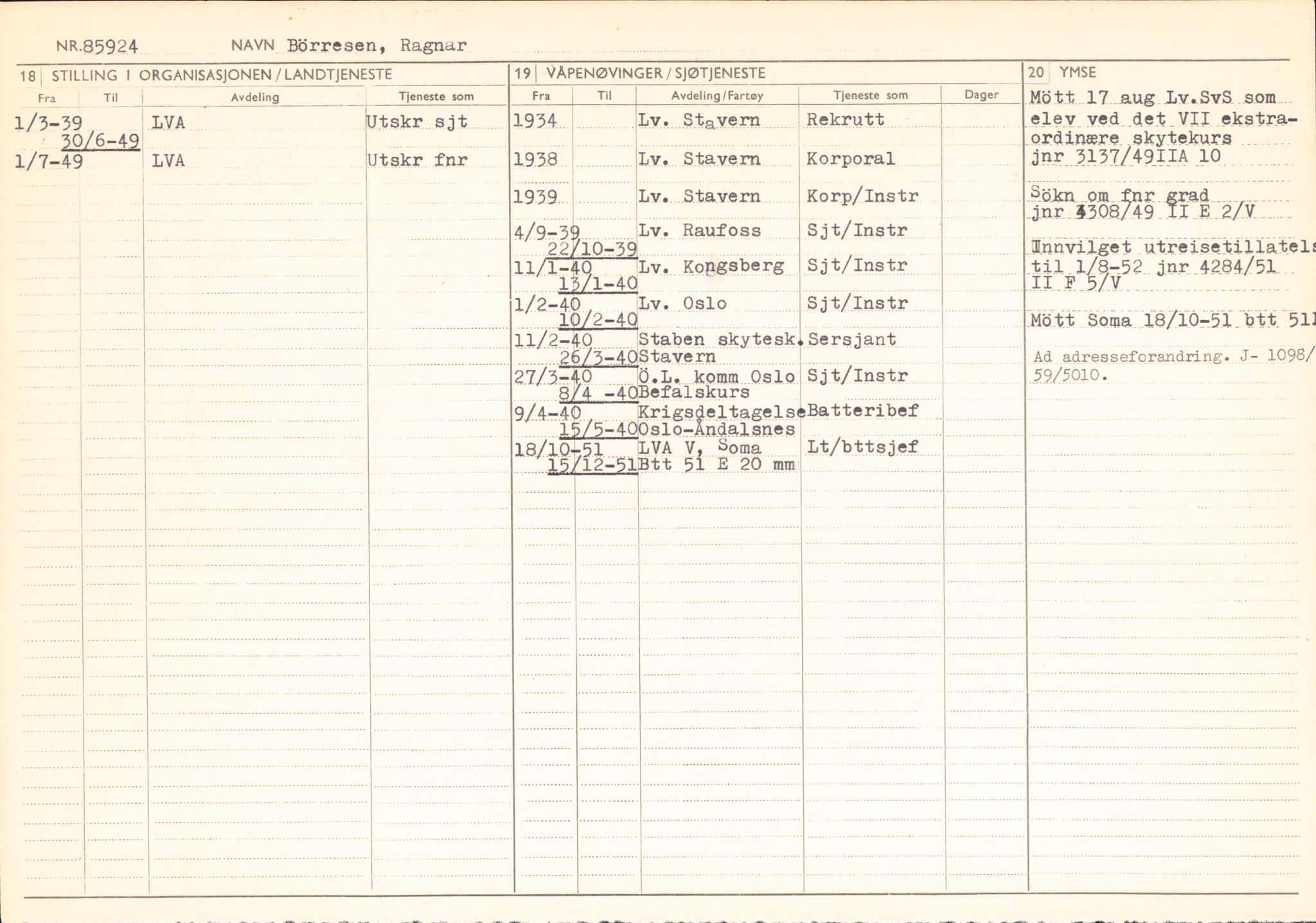 Forsvaret, Forsvarets overkommando/Luftforsvarsstaben, RA/RAFA-4079/P/Pa/L0029: Personellpapirer, 1912, p. 266