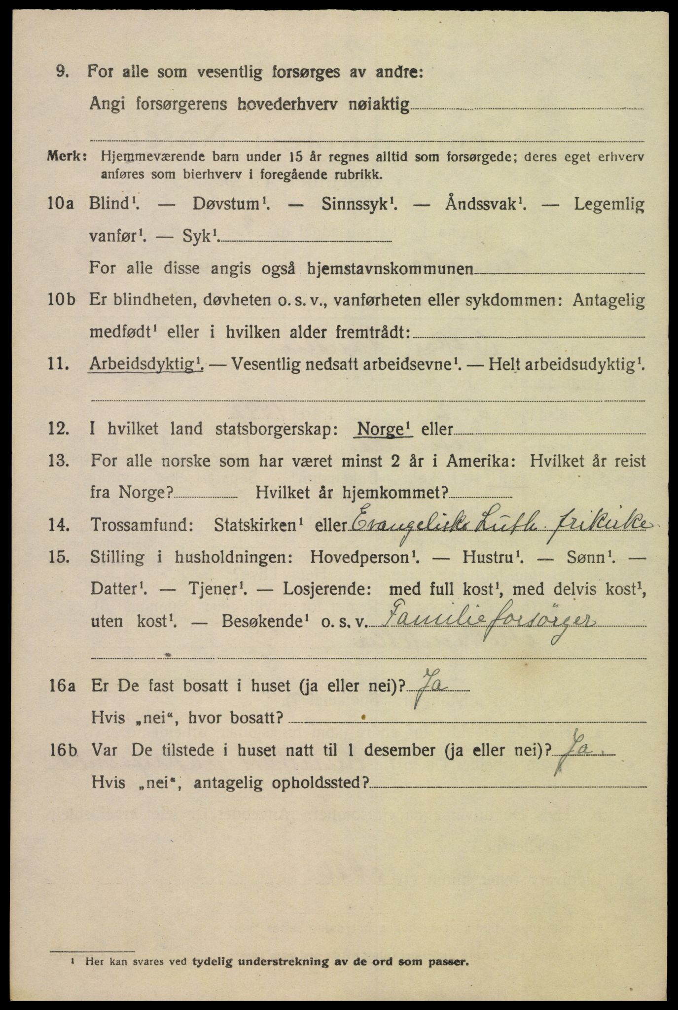 SAK, 1920 census for Vennesla, 1920, p. 4729