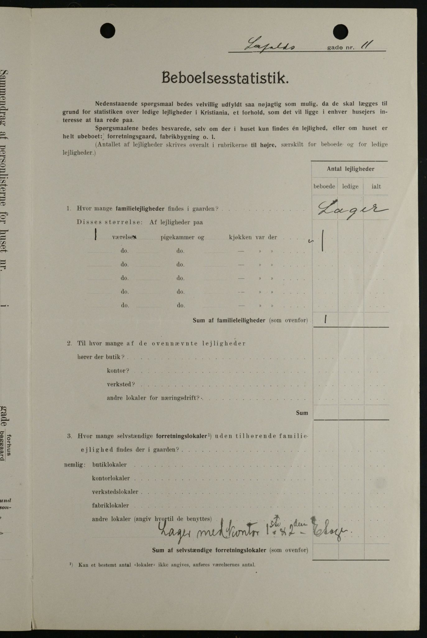 OBA, Municipal Census 1908 for Kristiania, 1908, p. 51519