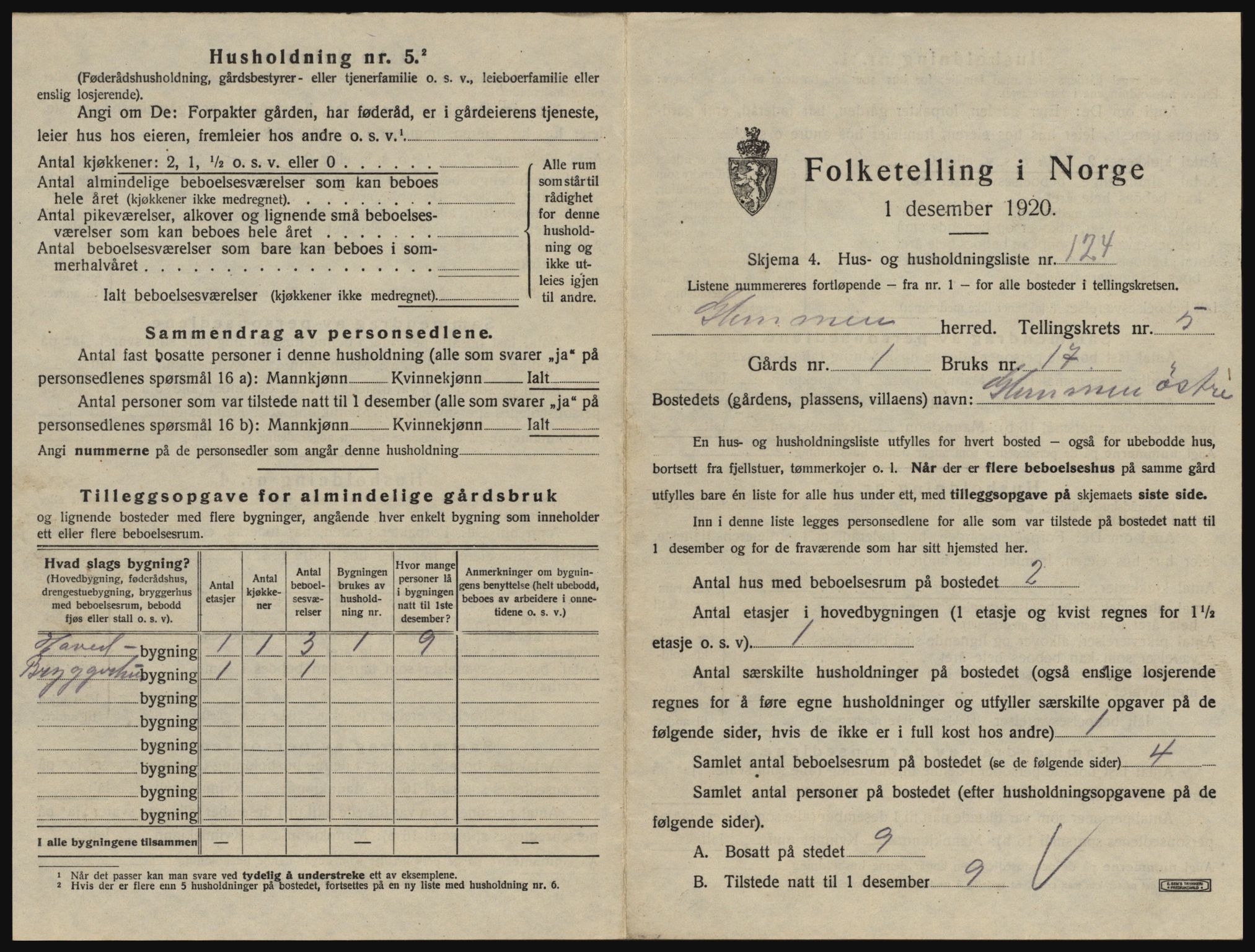 SAO, 1920 census for Glemmen, 1920, p. 1903