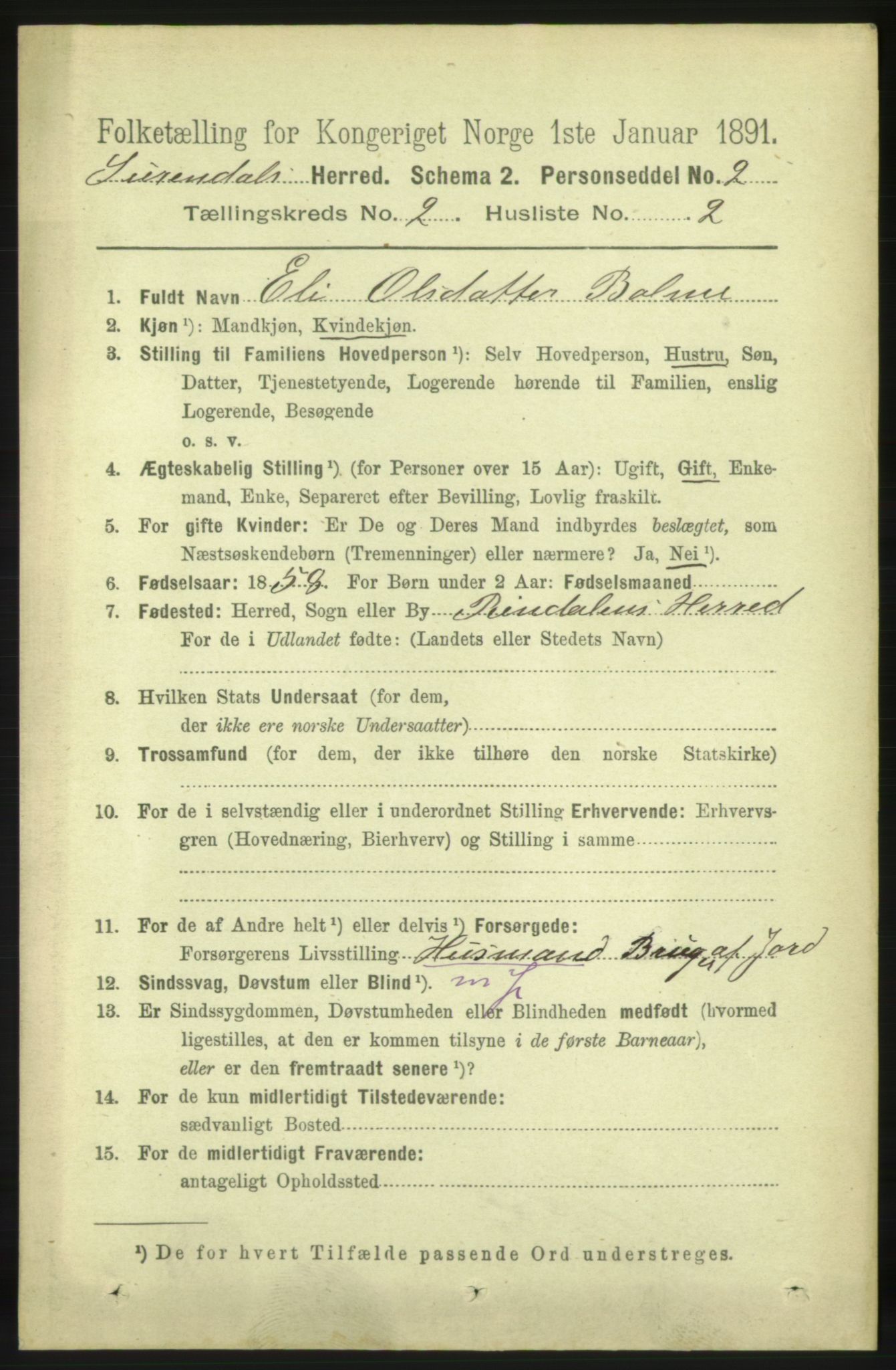 RA, 1891 census for 1566 Surnadal, 1891, p. 517