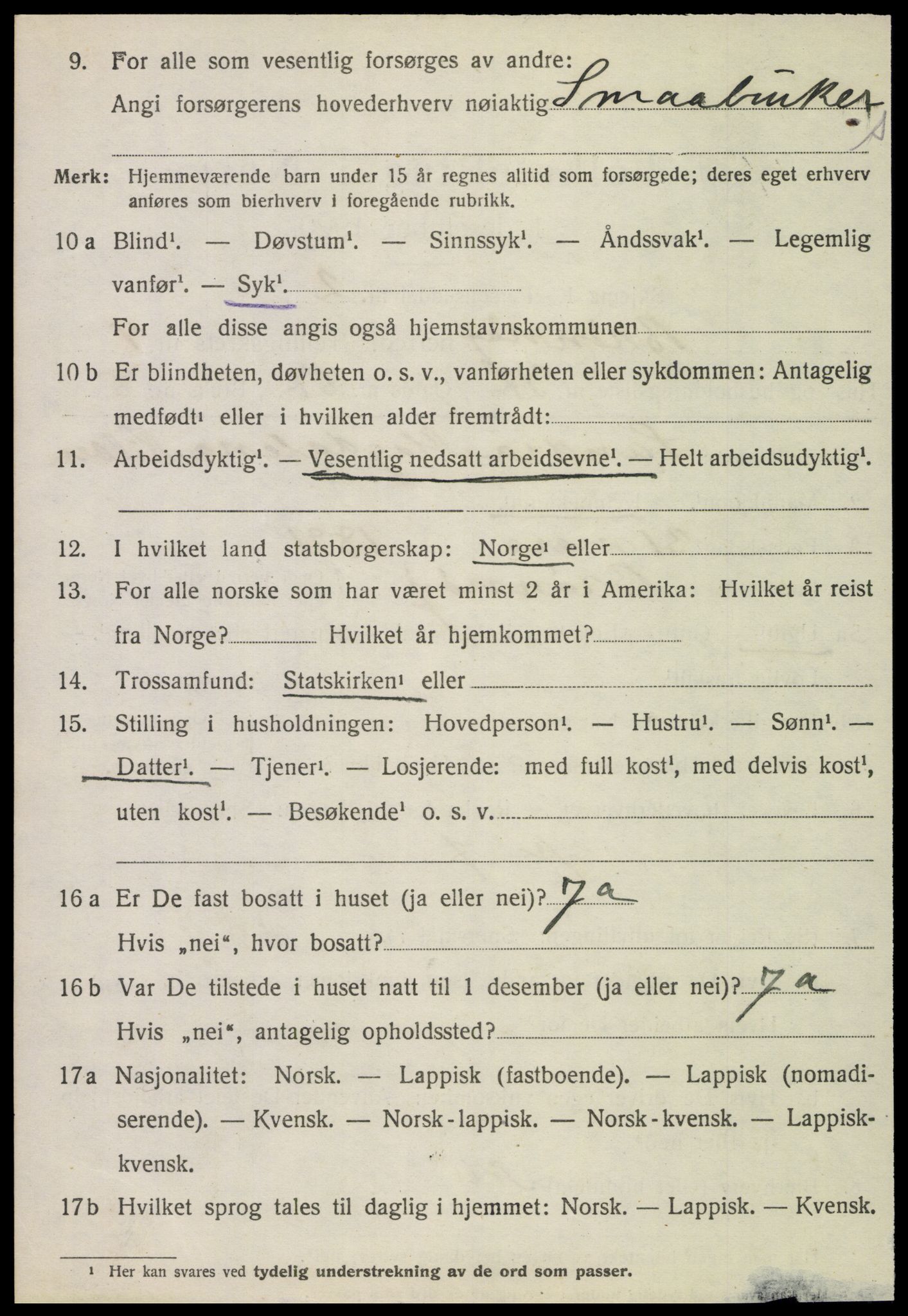 SAT, 1920 census for Brønnøy, 1920, p. 3751