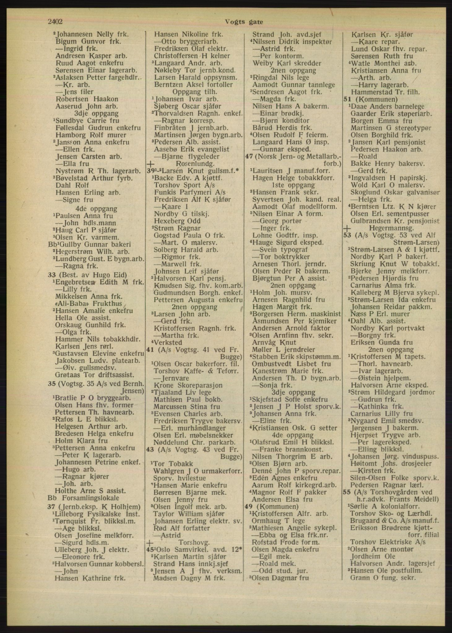 Kristiania/Oslo adressebok, PUBL/-, 1949, p. 2402
