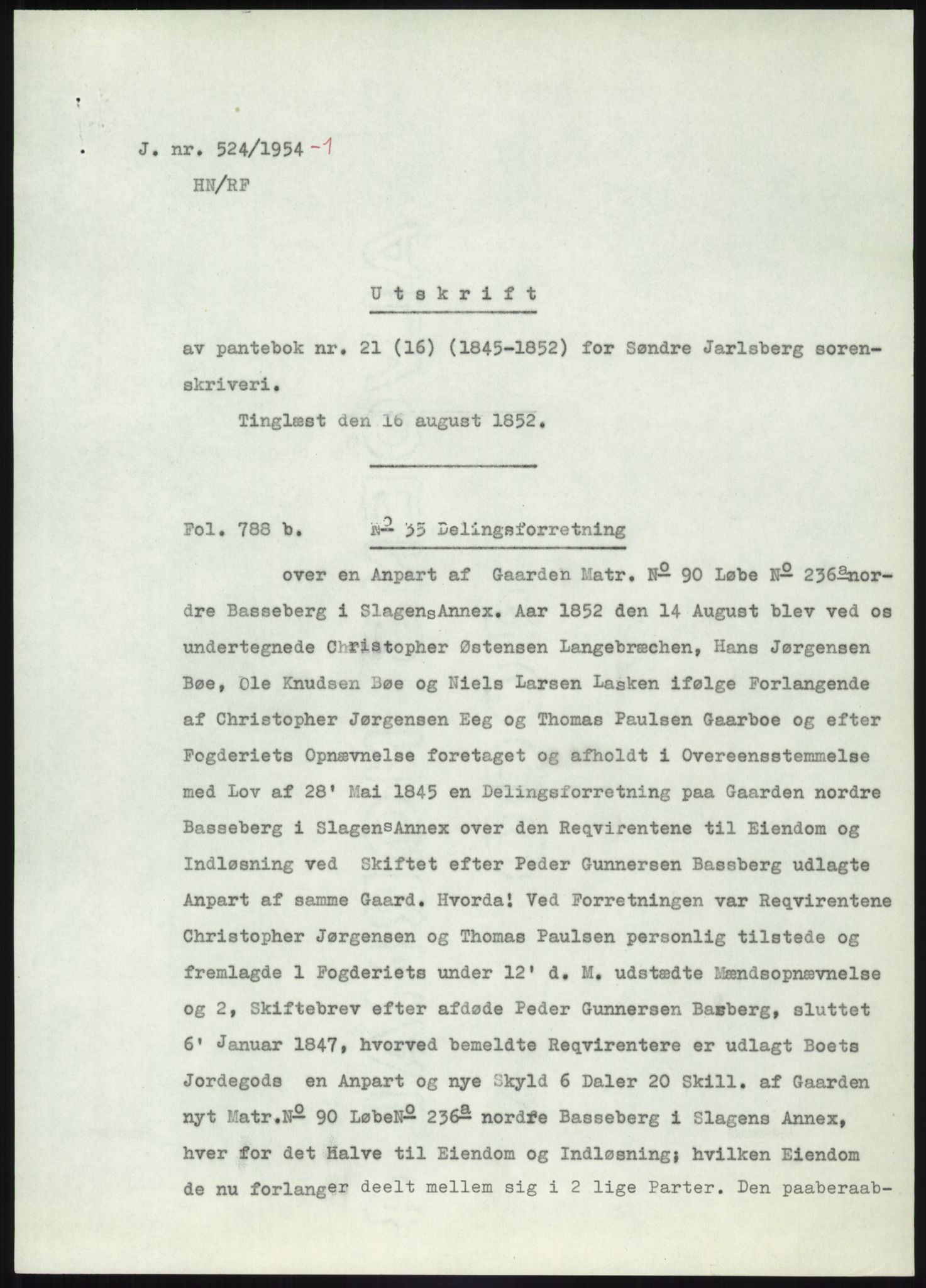 Statsarkivet i Kongsberg, SAKO/A-0001, 1944-1954, p. 167