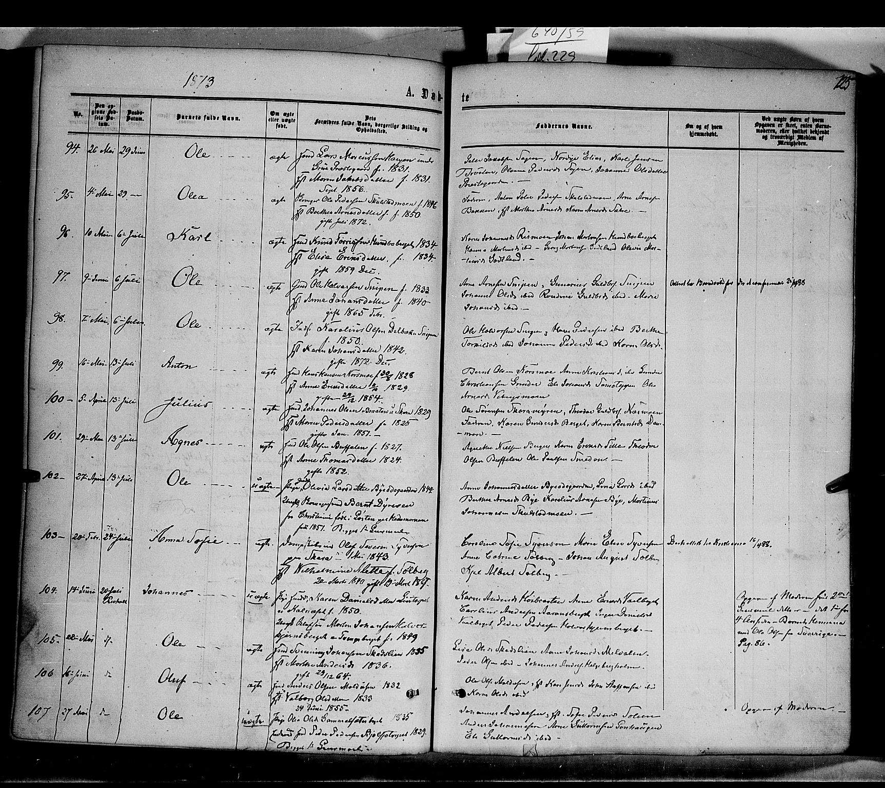 Grue prestekontor, AV/SAH-PREST-036/H/Ha/Haa/L0010: Parish register (official) no. 10, 1864-1873, p. 125