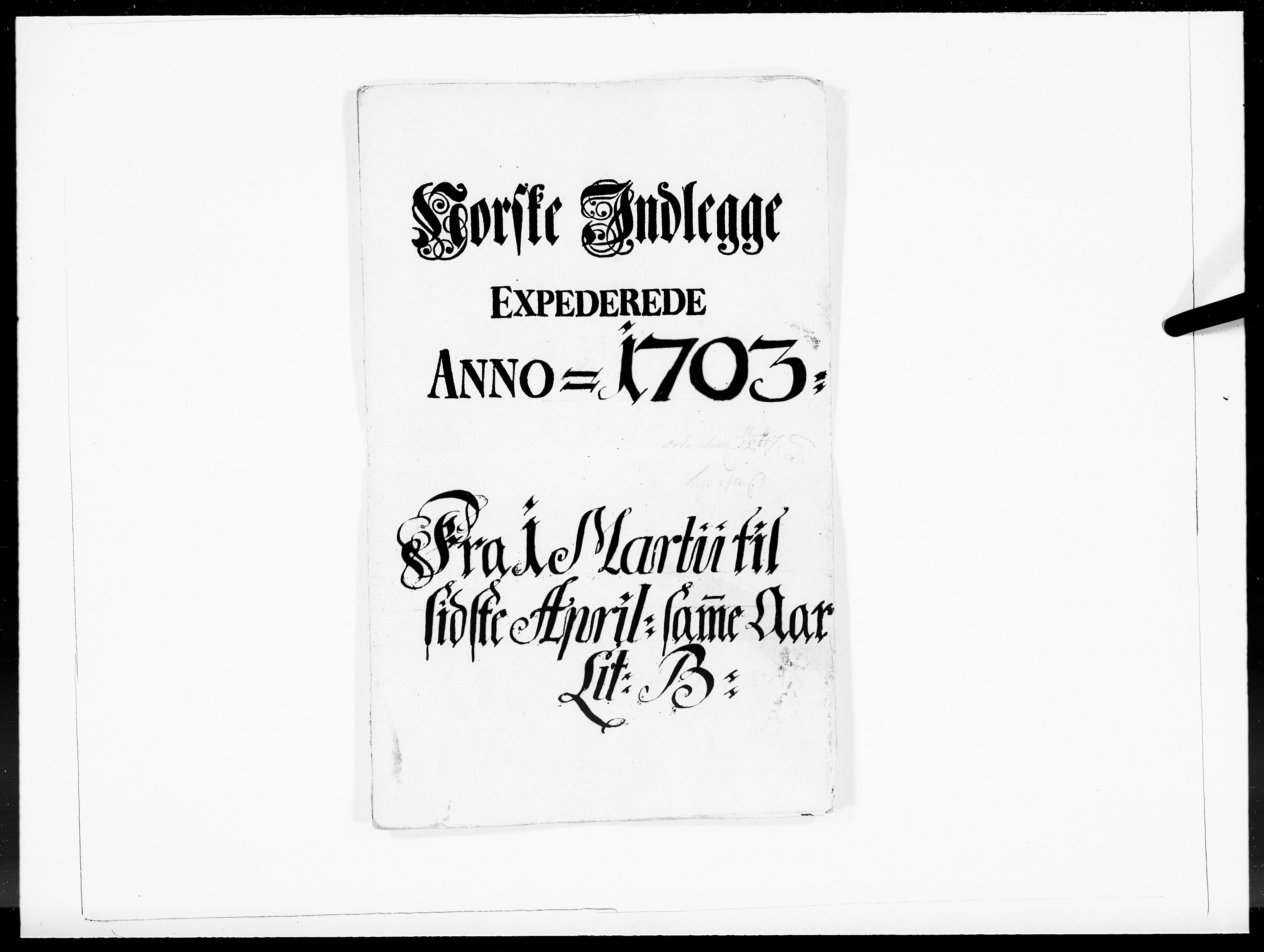 Danske Kanselli 1572-1799, AV/RA-EA-3023/F/Fc/Fcc/Fcca/L0054: Norske innlegg 1572-1799, 1703, p. 72