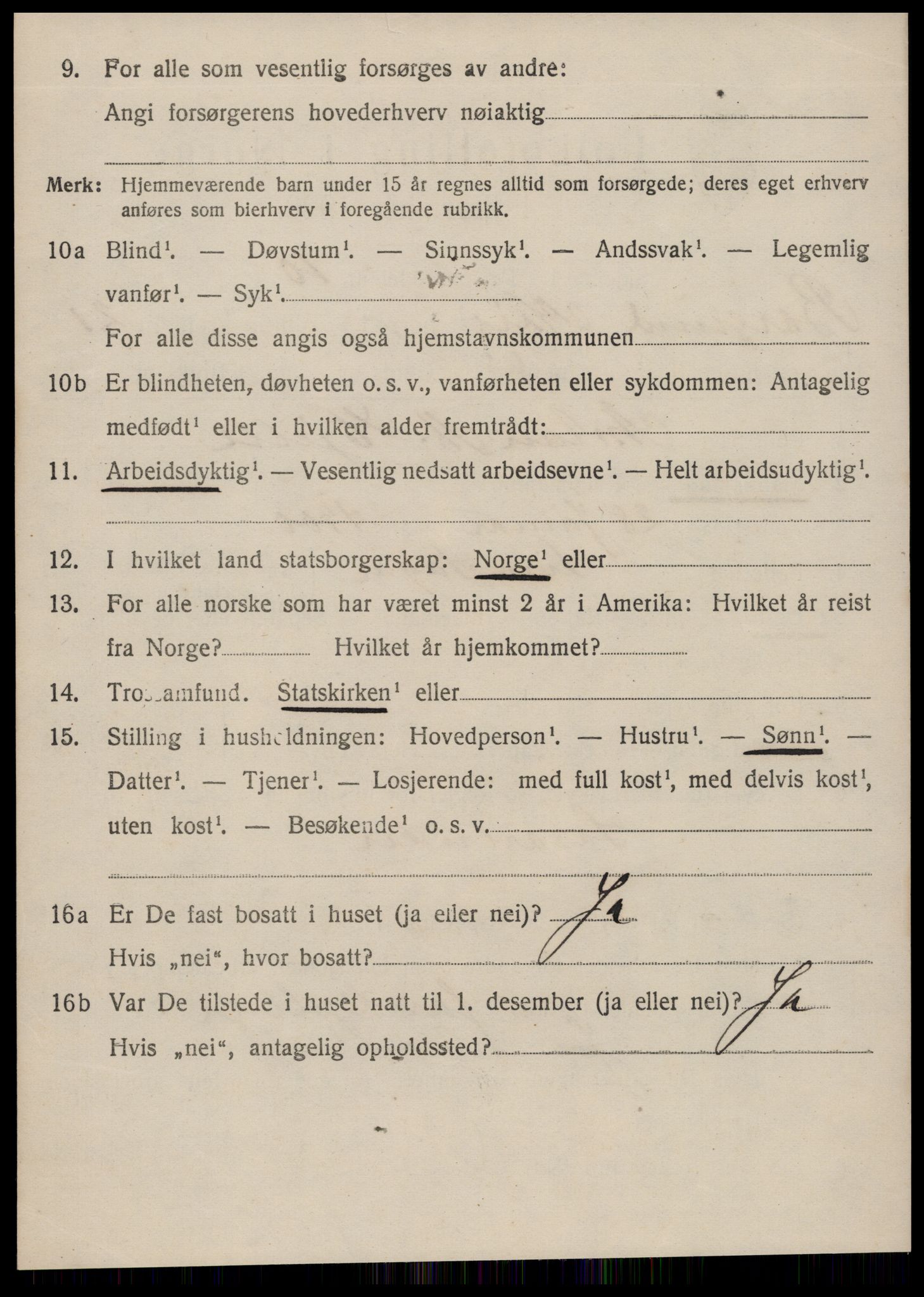 SAT, 1920 census for Borgund, 1920, p. 15053