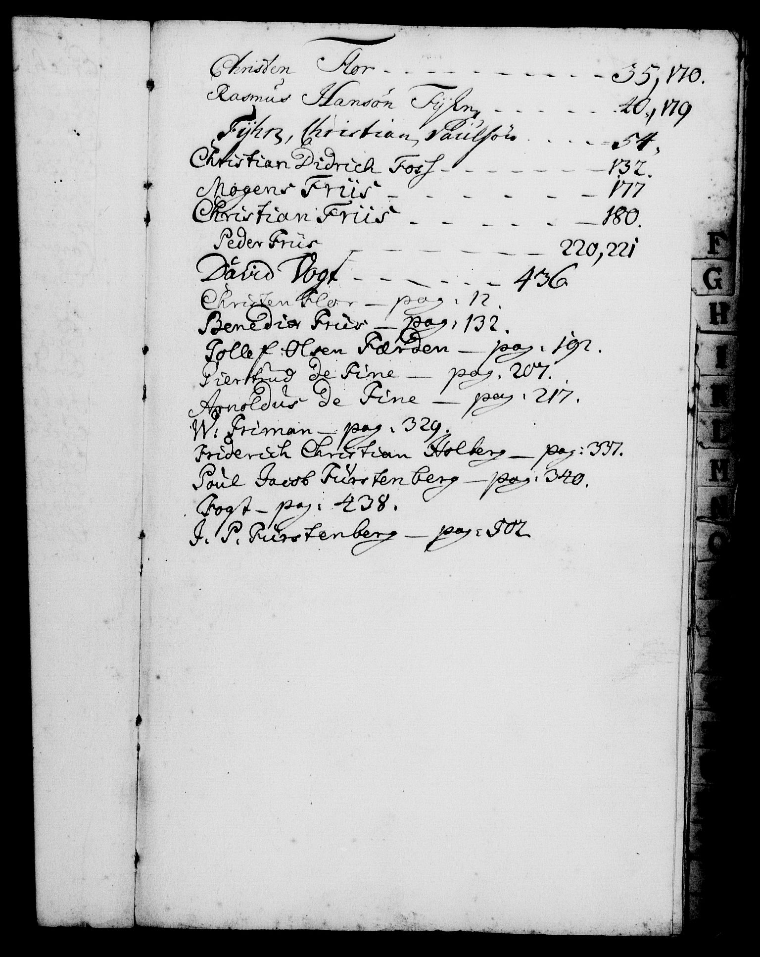 Rentekammeret, Kammerkanselliet, AV/RA-EA-3111/G/Gh/Ghd/L0001: Kausjonsprotokoll med register (merket RK 53.39), 1719-1725