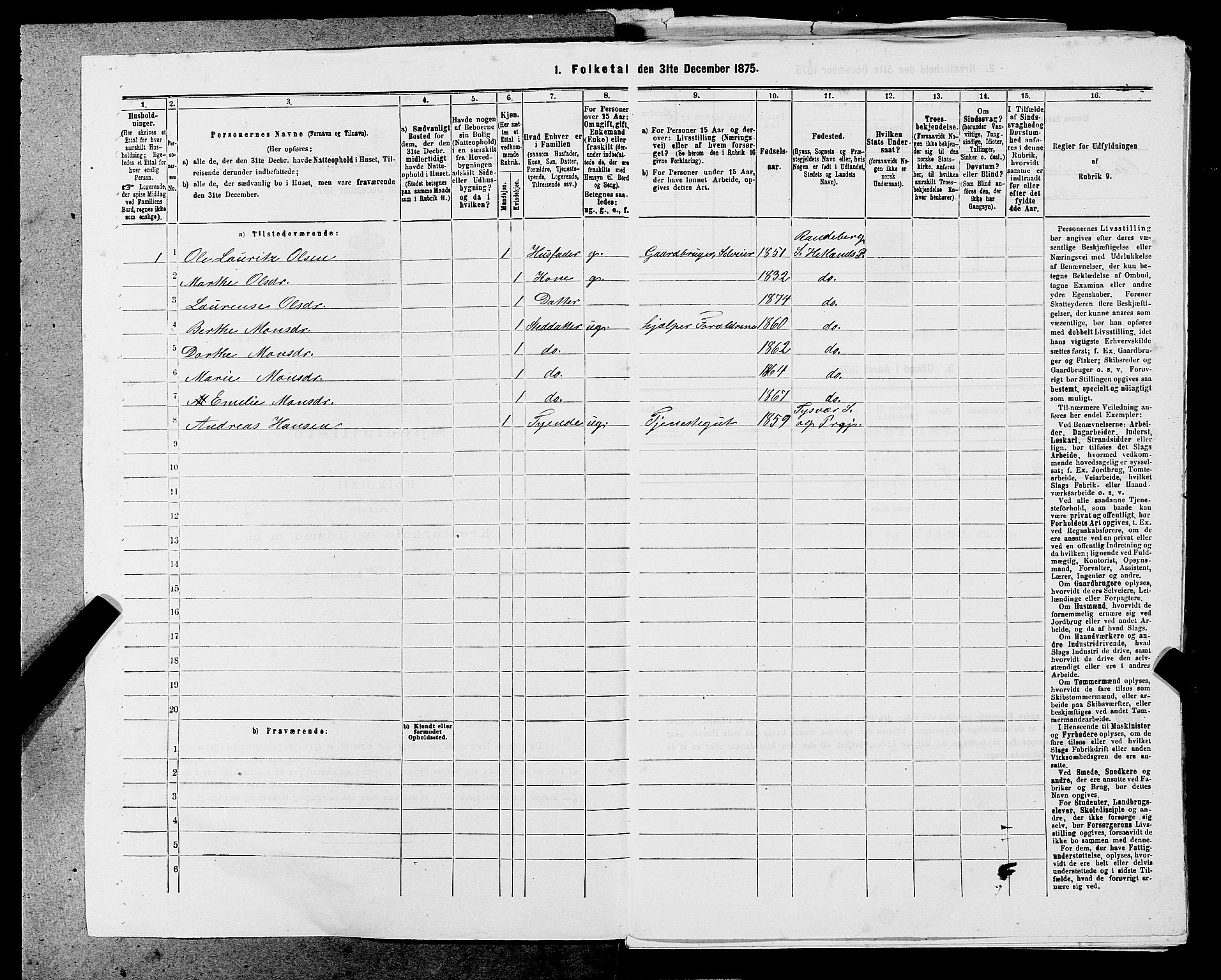 SAST, 1875 census for 1126P Hetland, 1875, p. 1798