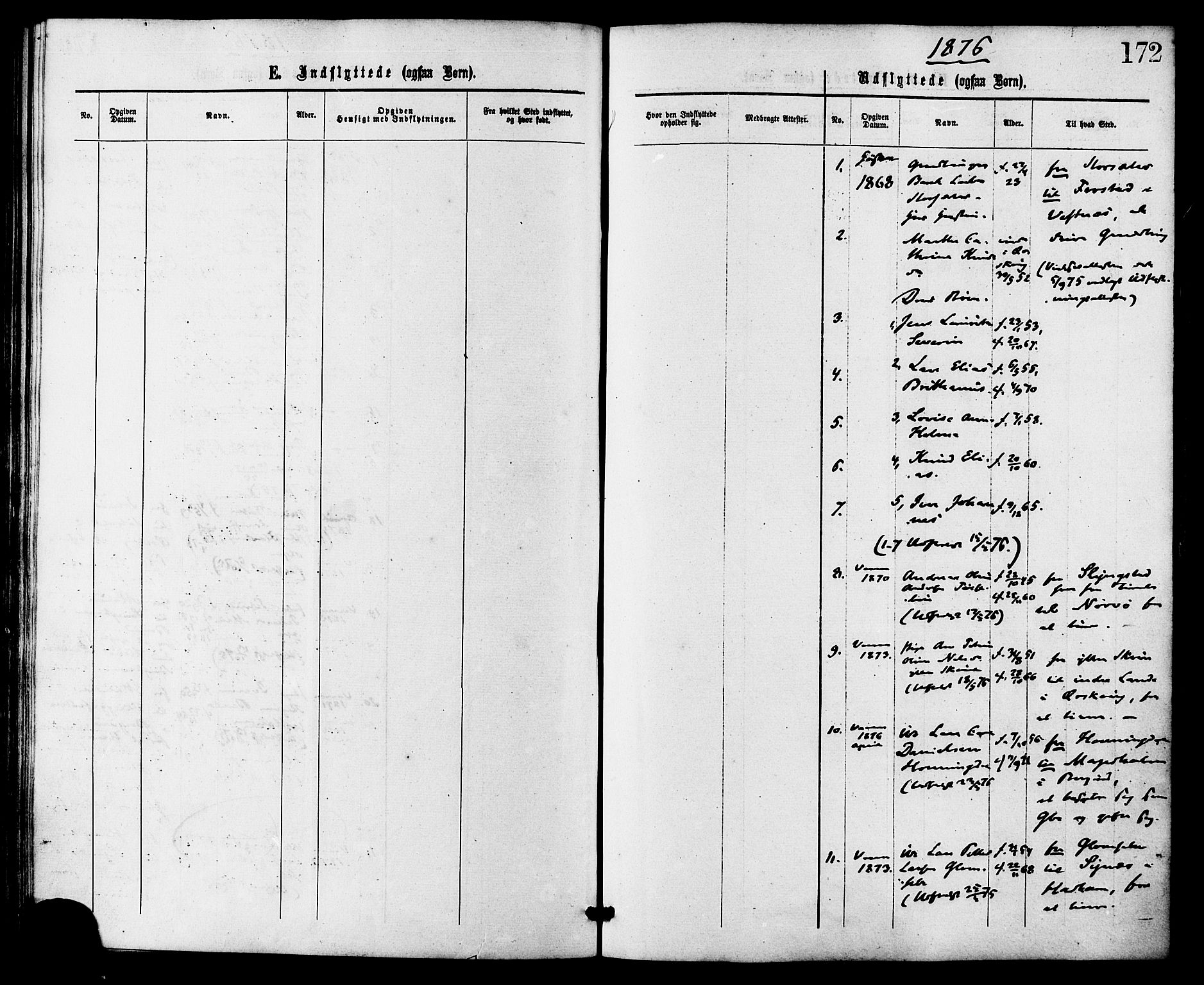 Ministerialprotokoller, klokkerbøker og fødselsregistre - Møre og Romsdal, AV/SAT-A-1454/524/L0355: Parish register (official) no. 524A07, 1864-1879, p. 172