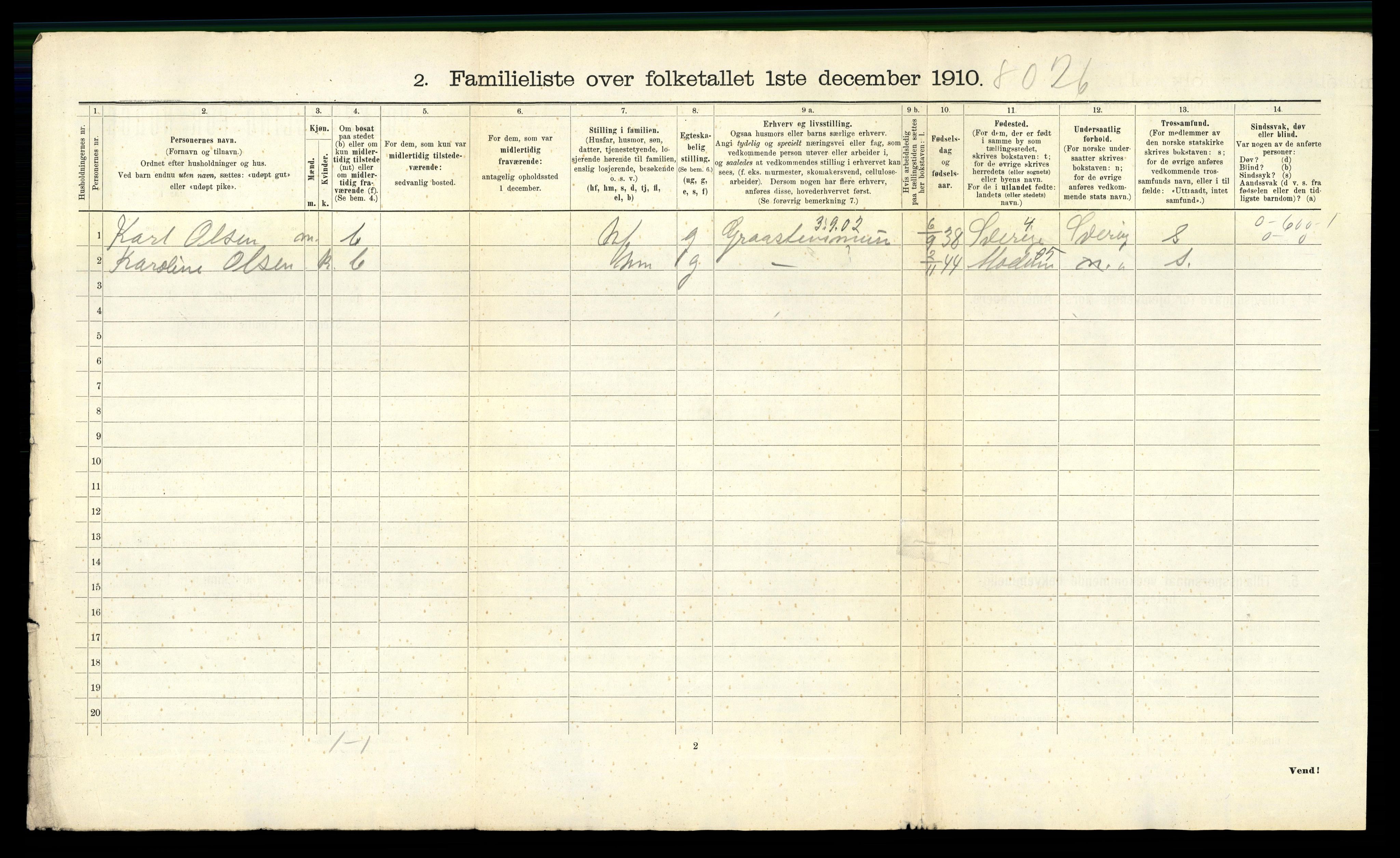 RA, 1910 census for Drammen, 1910, p. 6849