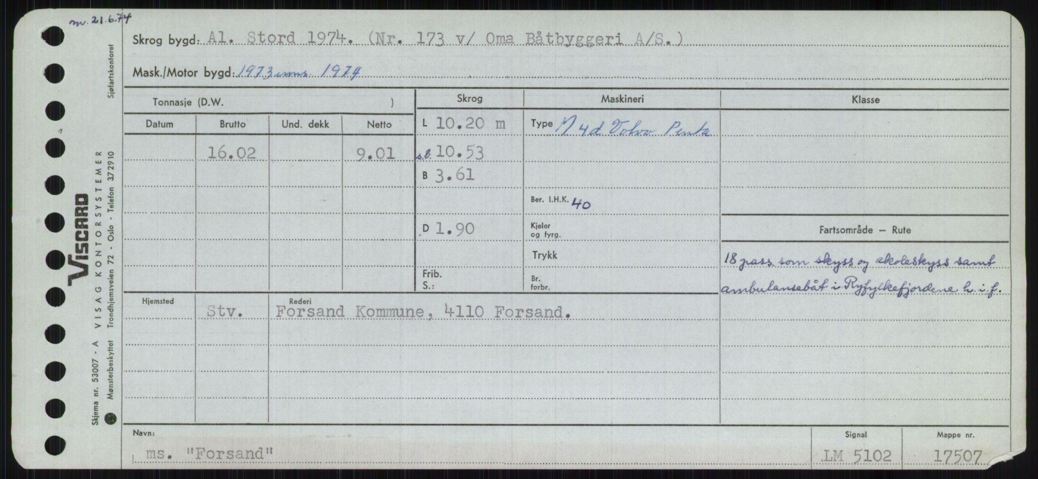 Sjøfartsdirektoratet med forløpere, Skipsmålingen, RA/S-1627/H/Ha/L0002/0001: Fartøy, Eik-Hill / Fartøy, Eik-F, p. 685