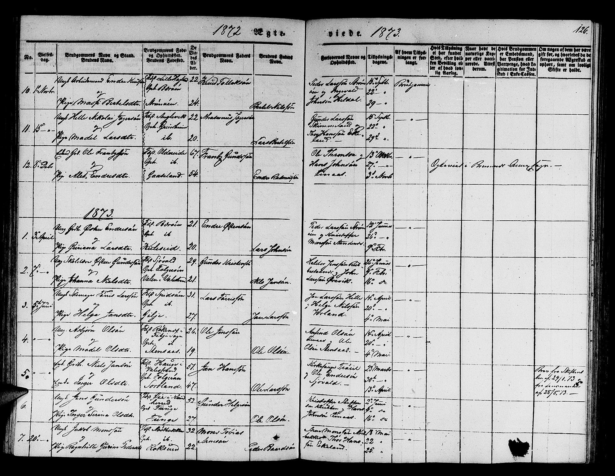 Finnås sokneprestembete, AV/SAB-A-99925/H/Ha/Hab/Haba/L0001: Parish register (copy) no. A 1, 1851-1873, p. 126