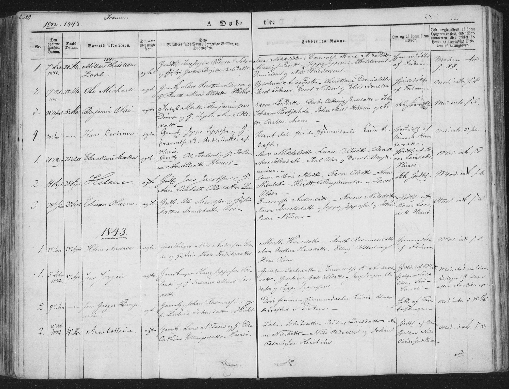Ministerialprotokoller, klokkerbøker og fødselsregistre - Nordland, AV/SAT-A-1459/839/L0565: Parish register (official) no. 839A02, 1825-1862, p. 220