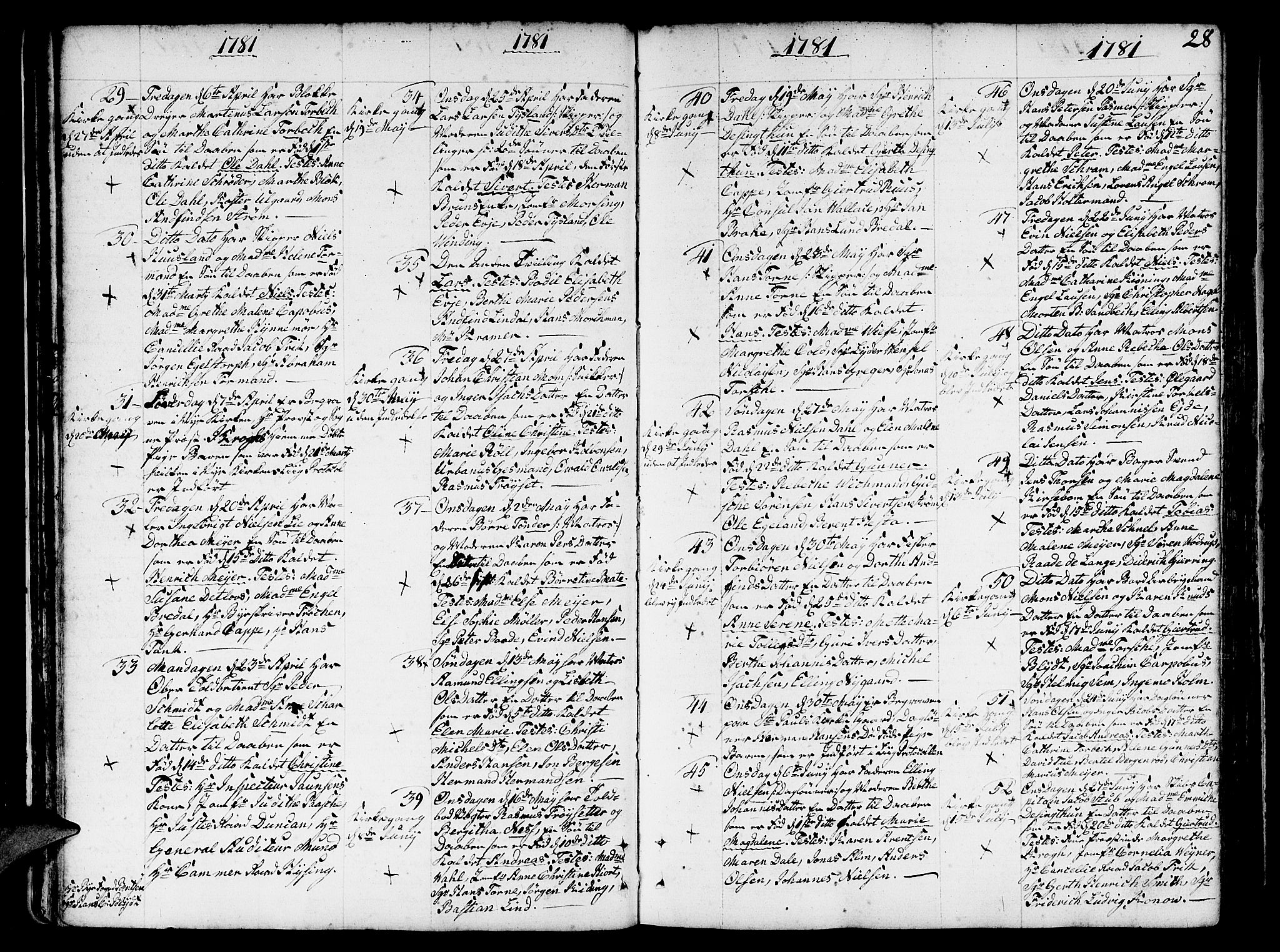 Nykirken Sokneprestembete, AV/SAB-A-77101/H/Haa/L0005: Parish register (official) no. A 5, 1775-1808, p. 28