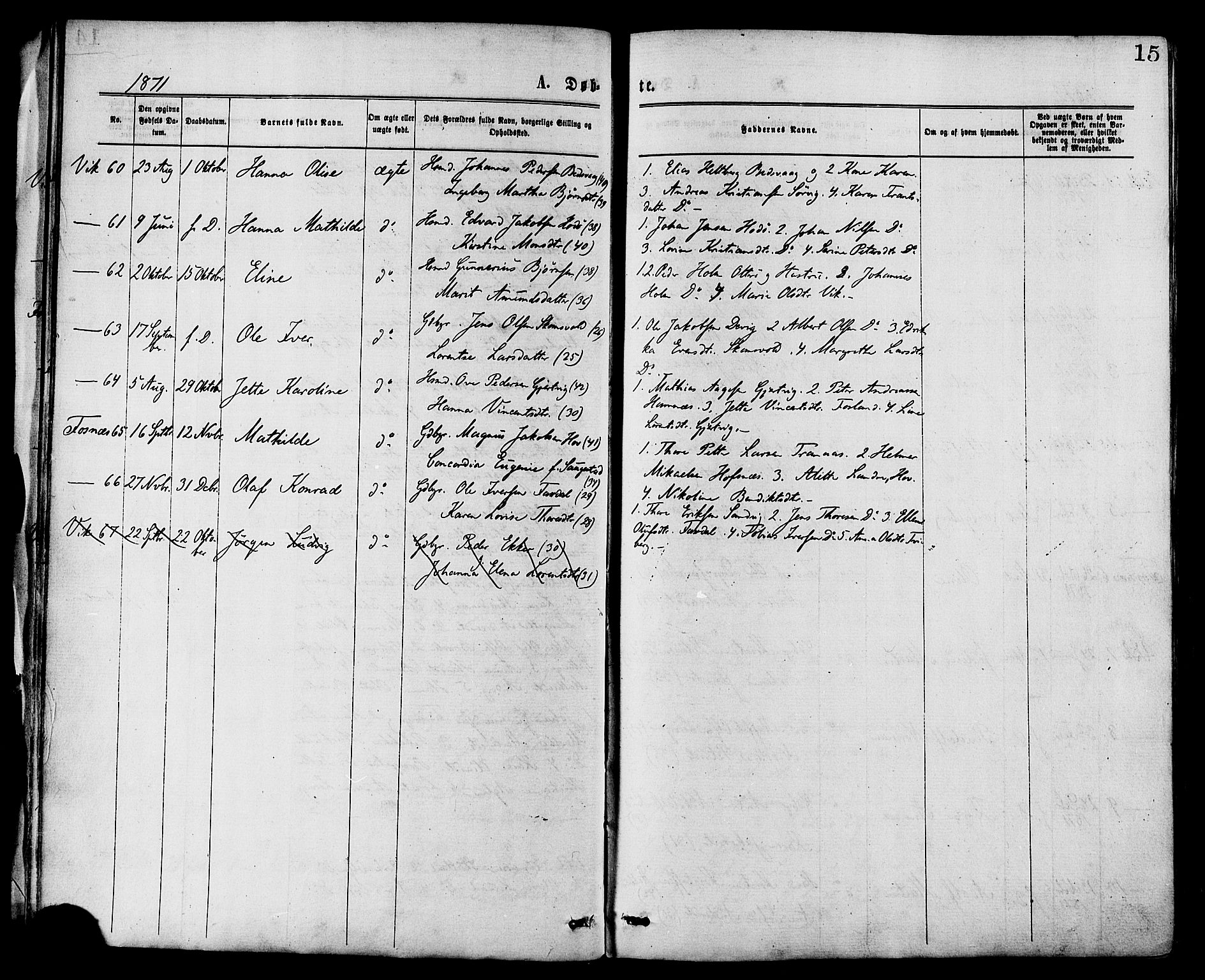 Ministerialprotokoller, klokkerbøker og fødselsregistre - Nord-Trøndelag, AV/SAT-A-1458/773/L0616: Parish register (official) no. 773A07, 1870-1887, p. 15