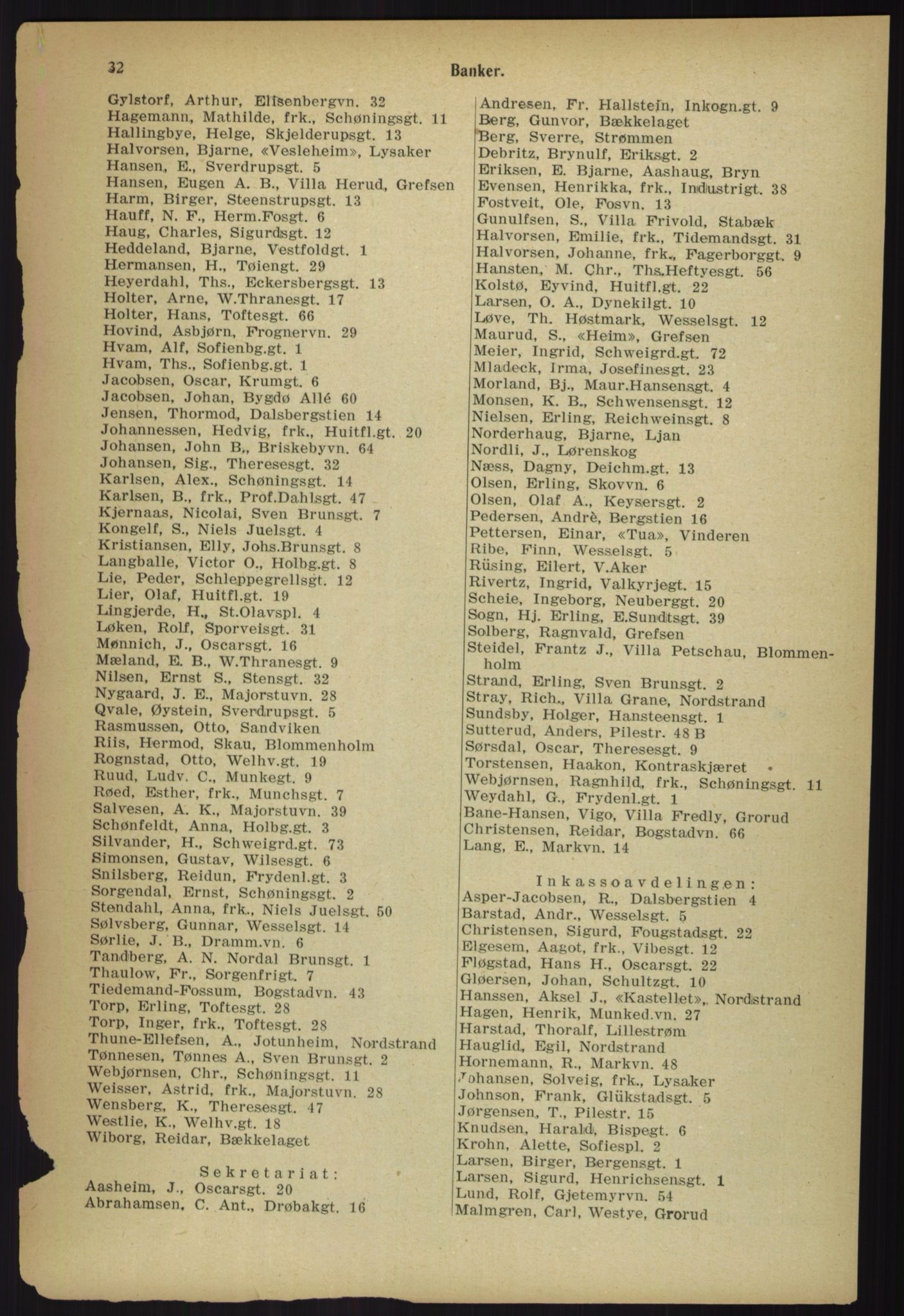 Kristiania/Oslo adressebok, PUBL/-, 1918, p. 39