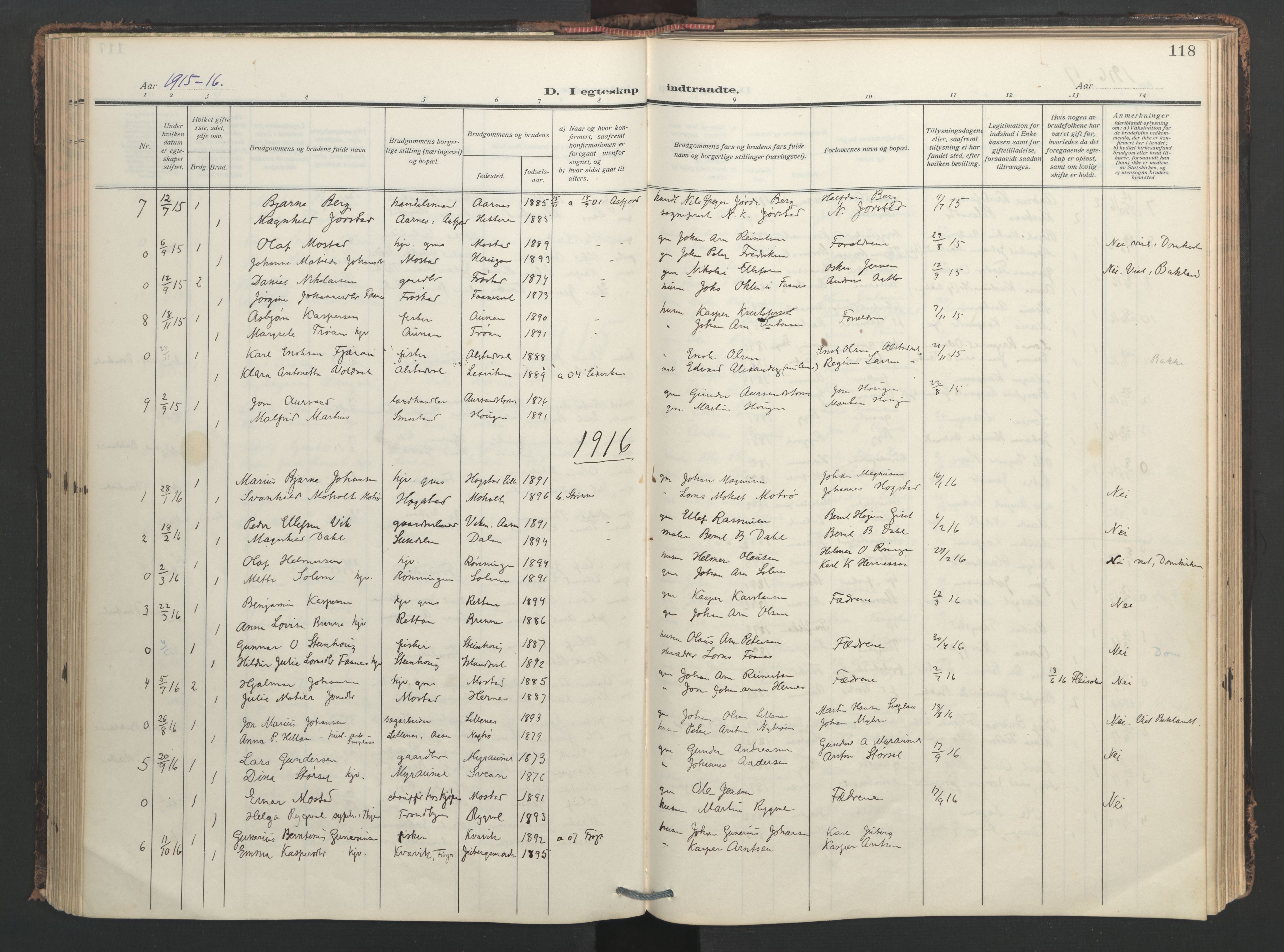 Ministerialprotokoller, klokkerbøker og fødselsregistre - Nord-Trøndelag, AV/SAT-A-1458/713/L0123: Parish register (official) no. 713A12, 1911-1925, p. 118