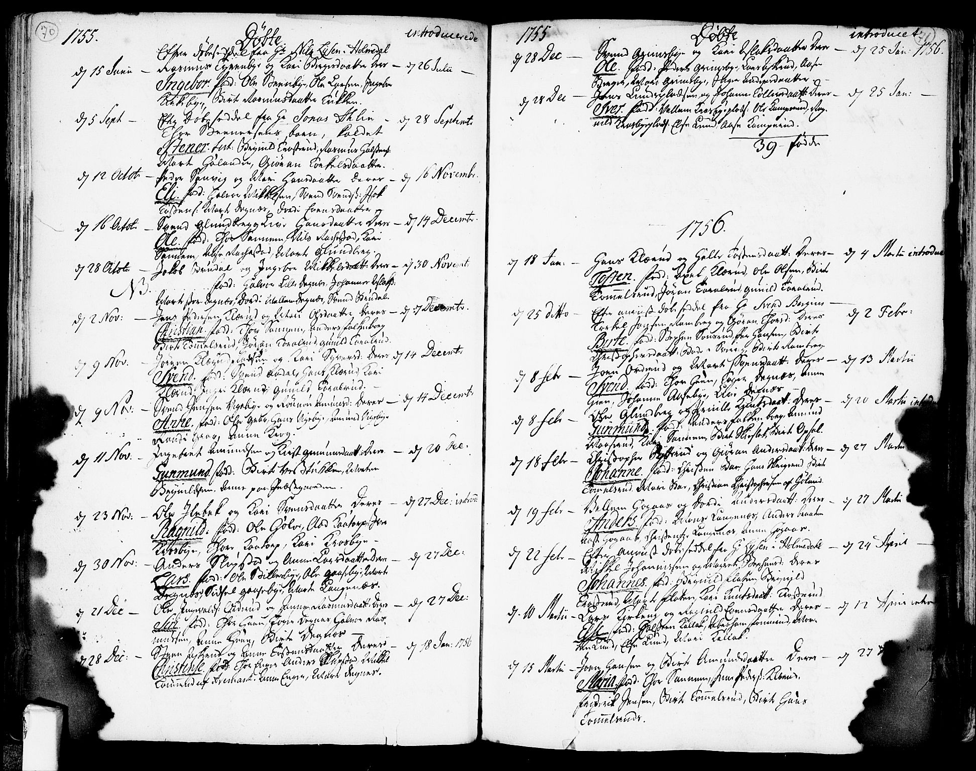 Rødenes prestekontor Kirkebøker, AV/SAO-A-2005/F/Fa/L0002: Parish register (official) no. I 2, 1733-1776, p. 70-71