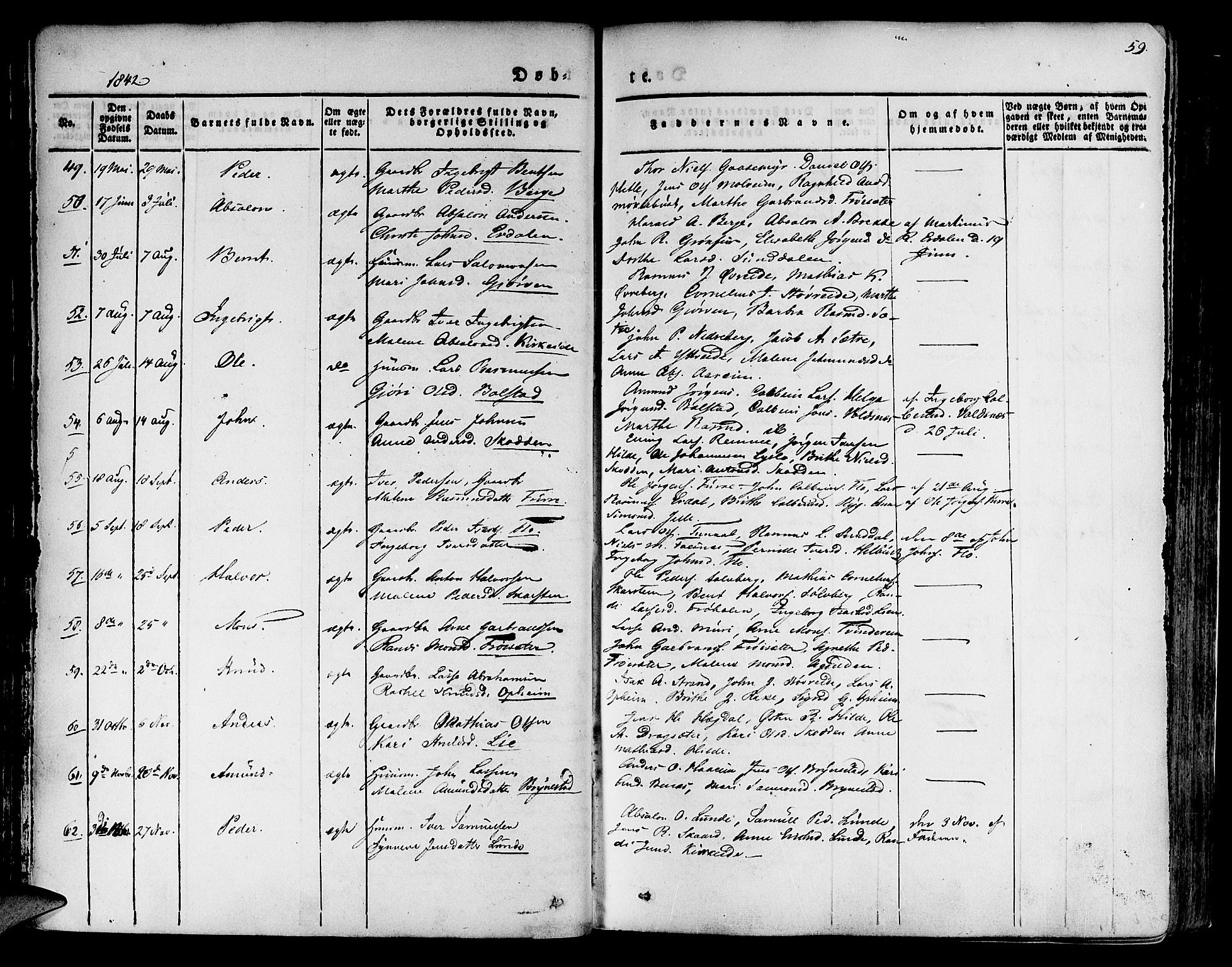 Innvik sokneprestembete, SAB/A-80501: Parish register (official) no. A 4I, 1831-1846, p. 59
