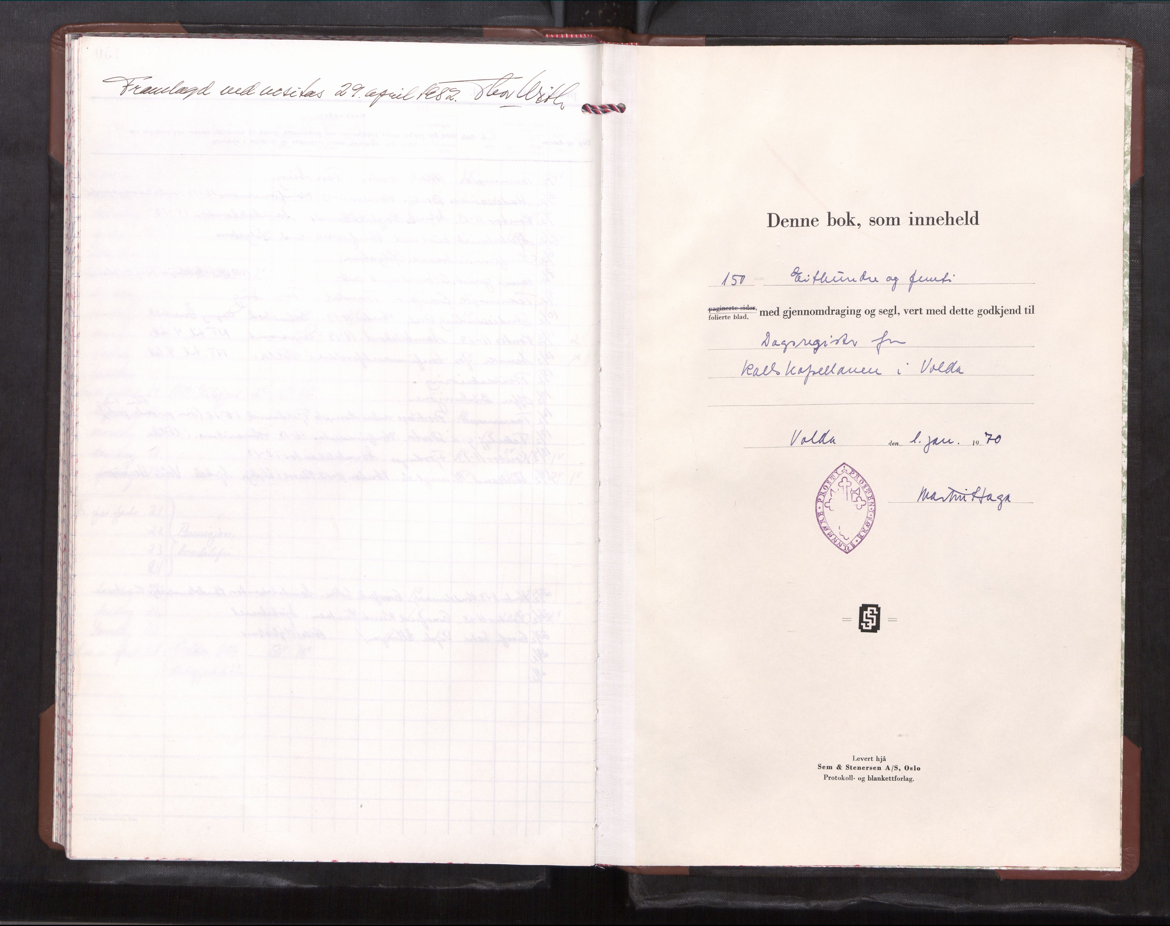 Ministerialprotokoller, klokkerbøker og fødselsregistre - Møre og Romsdal, SAT/A-1454/511/L0153: Diary records no. 511---, 1969-1982