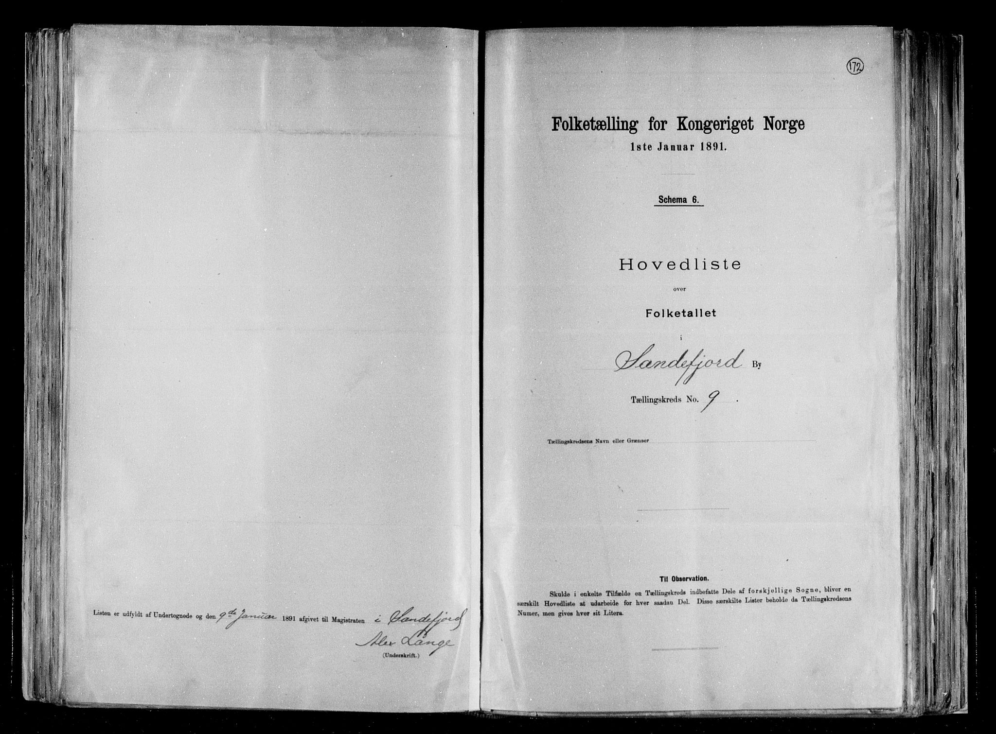 RA, 1891 census for 0706 Sandefjord, 1891, p. 20