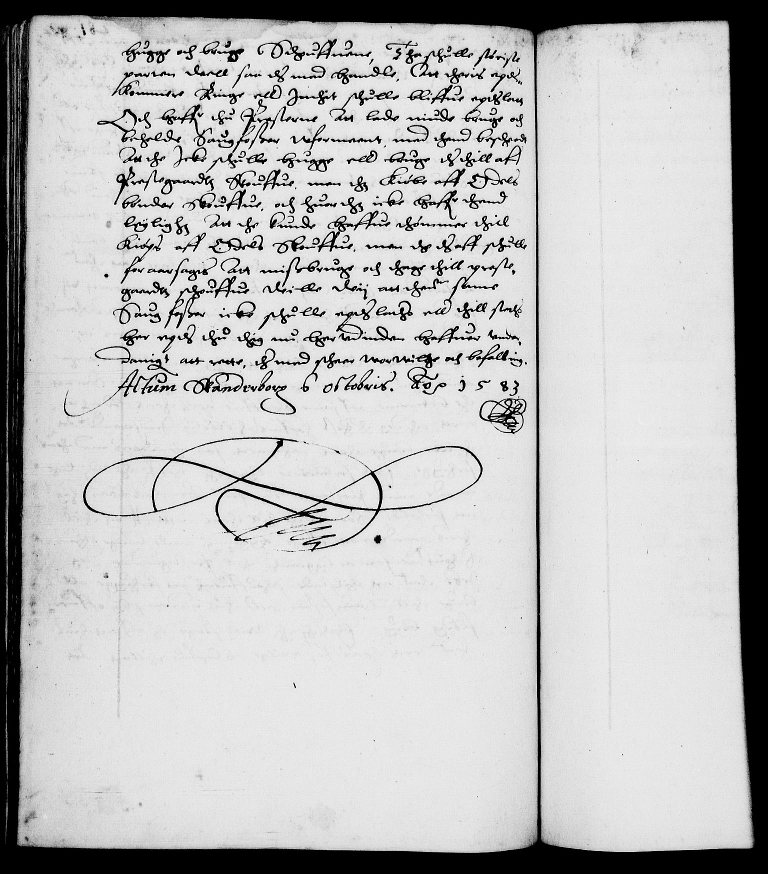 Danske Kanselli 1572-1799, AV/RA-EA-3023/F/Fc/Fca/Fcab/L0001: Norske tegnelser (mikrofilm), 1572-1588, p. 281b