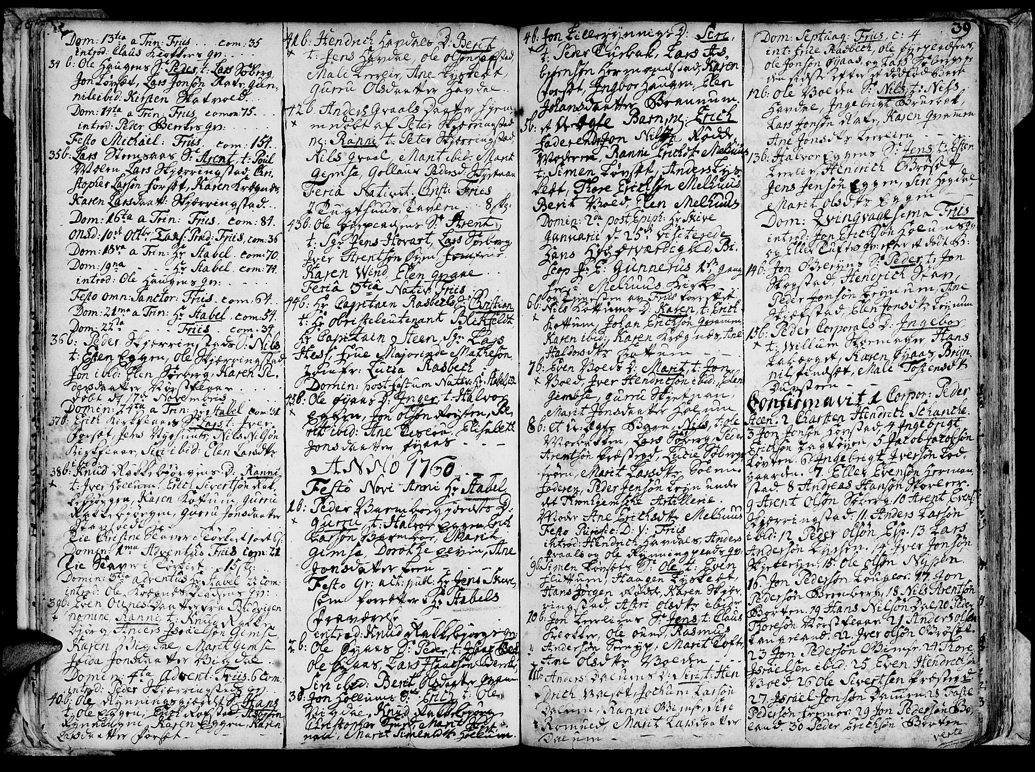 Ministerialprotokoller, klokkerbøker og fødselsregistre - Sør-Trøndelag, AV/SAT-A-1456/691/L1057: Parish register (official) no. 691A01 /1, 1740-1767, p. 39