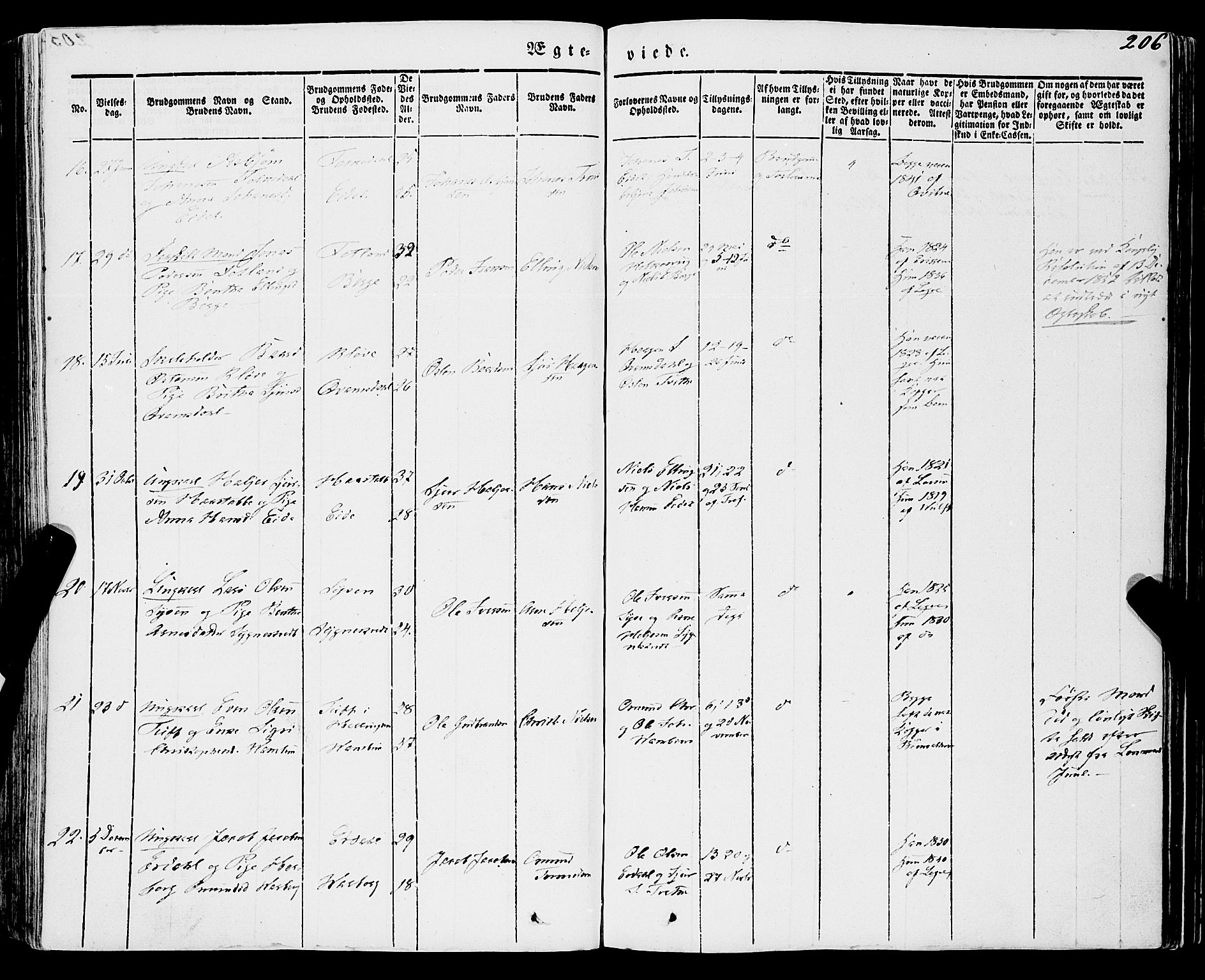 Ulvik sokneprestembete, SAB/A-78801/H/Haa: Parish register (official) no. A 12, 1839-1853, p. 206