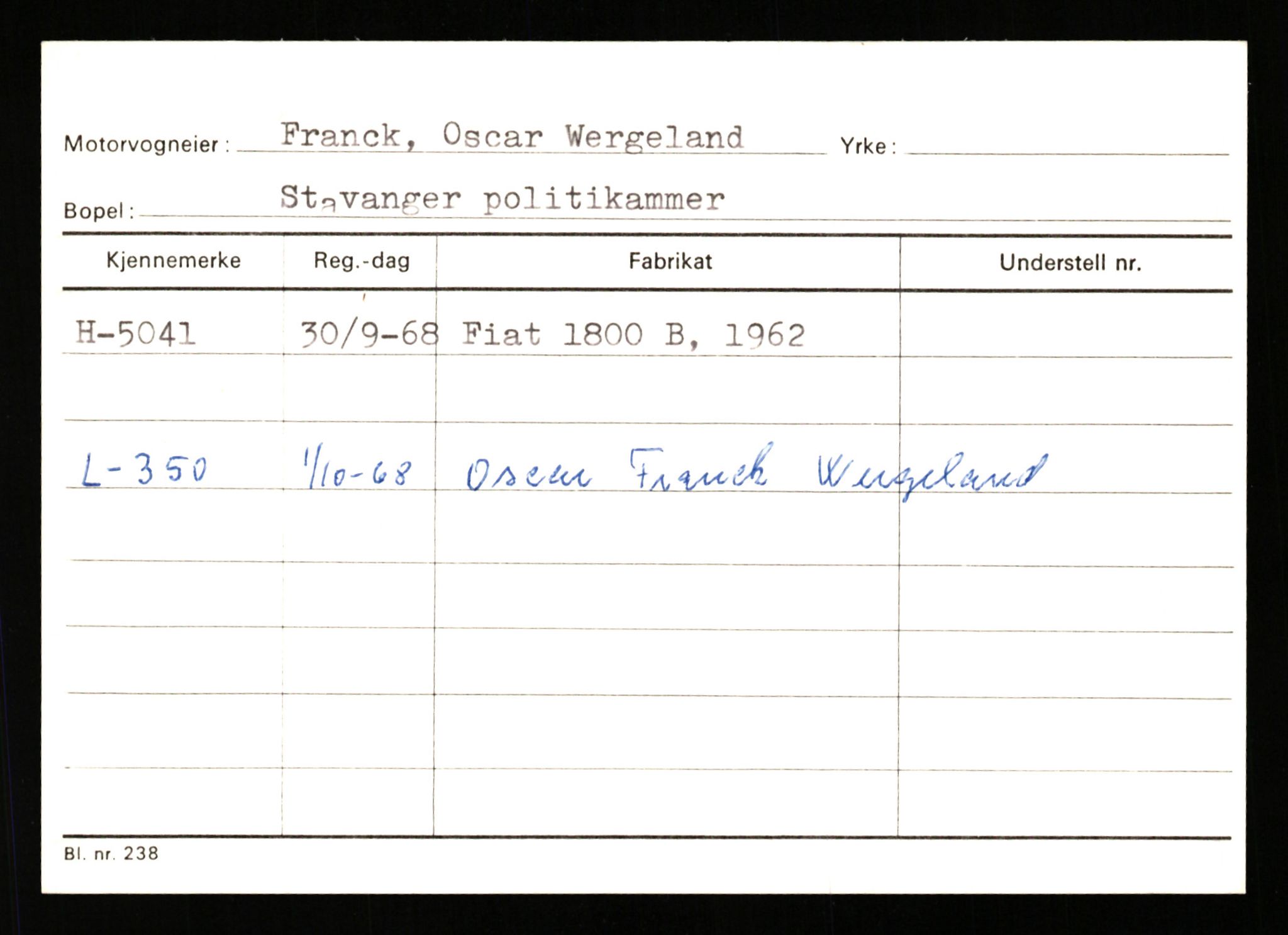 Stavanger trafikkstasjon, AV/SAST-A-101942/0/G/L0001: Registreringsnummer: 0 - 5782, 1930-1971, p. 2953