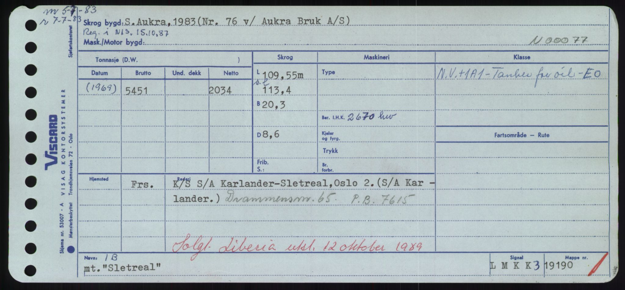 Sjøfartsdirektoratet med forløpere, Skipsmålingen, AV/RA-S-1627/H/Hd/L0034: Fartøy, Sk-Slå, p. 437