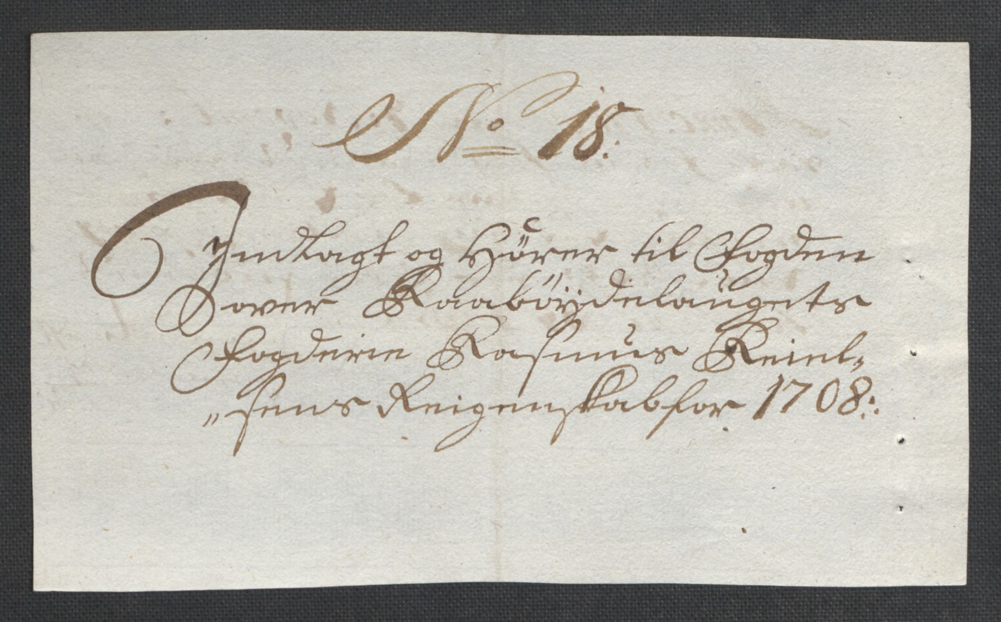 Rentekammeret inntil 1814, Reviderte regnskaper, Fogderegnskap, AV/RA-EA-4092/R40/L2448: Fogderegnskap Råbyggelag, 1706-1708, p. 364