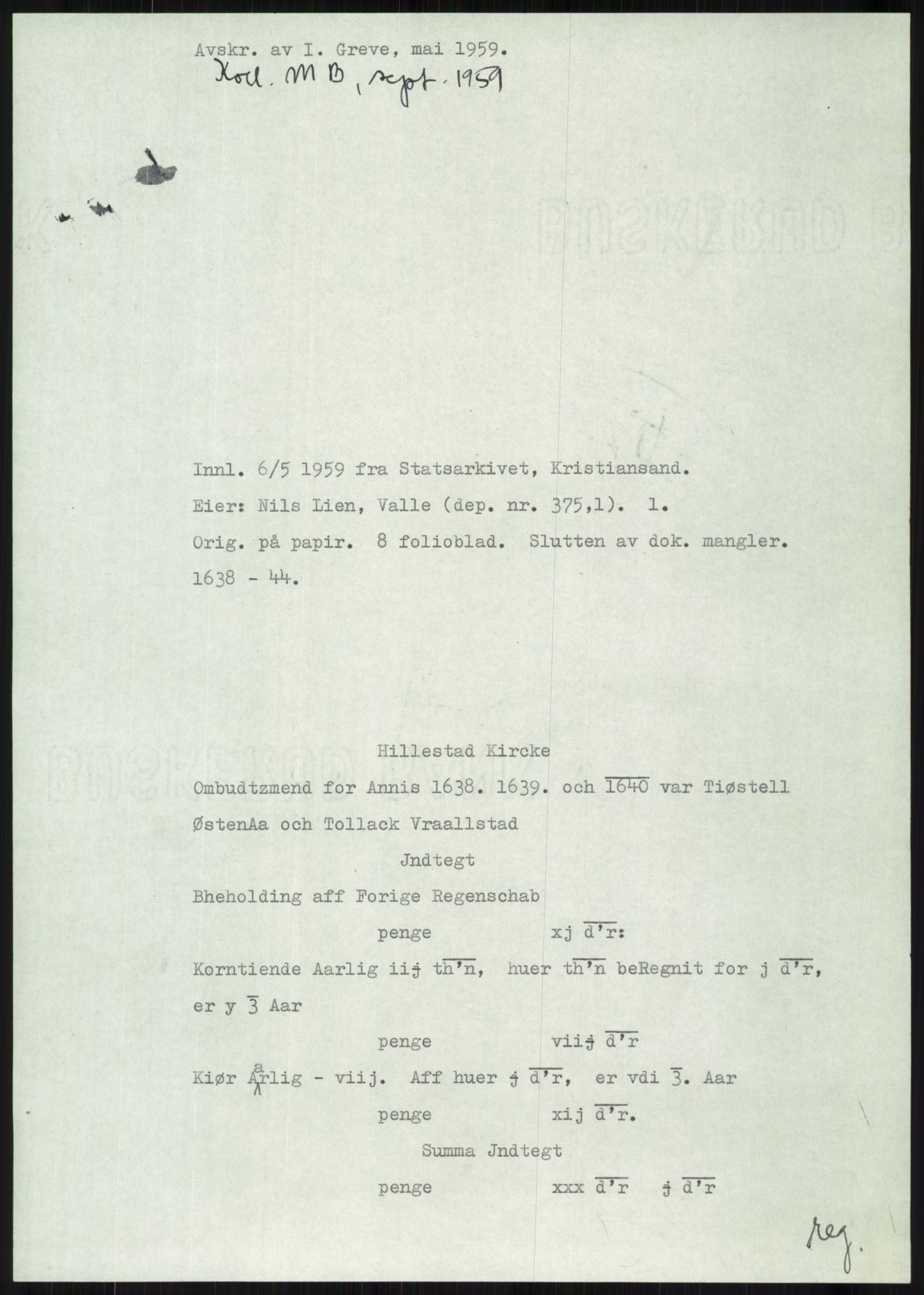 Samlinger til kildeutgivelse, Diplomavskriftsamlingen, RA/EA-4053/H/Ha, p. 3114