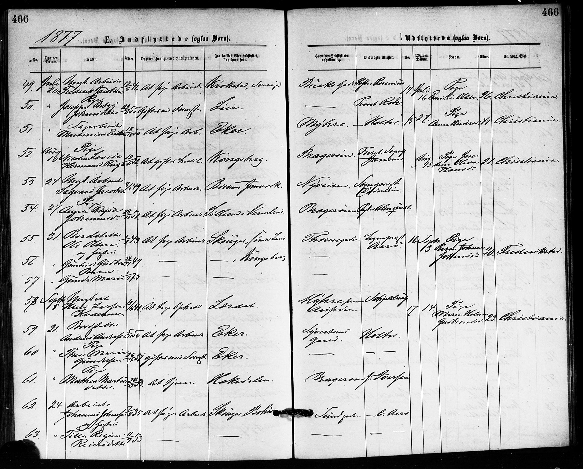 Bragernes kirkebøker, AV/SAKO-A-6/F/Fb/L0005: Parish register (official) no. II 5, 1875-1877, p. 466