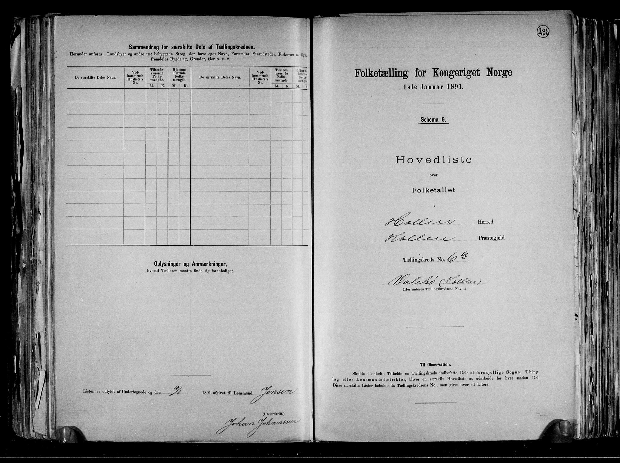 RA, 1891 census for 0819 Holla, 1891, p. 14