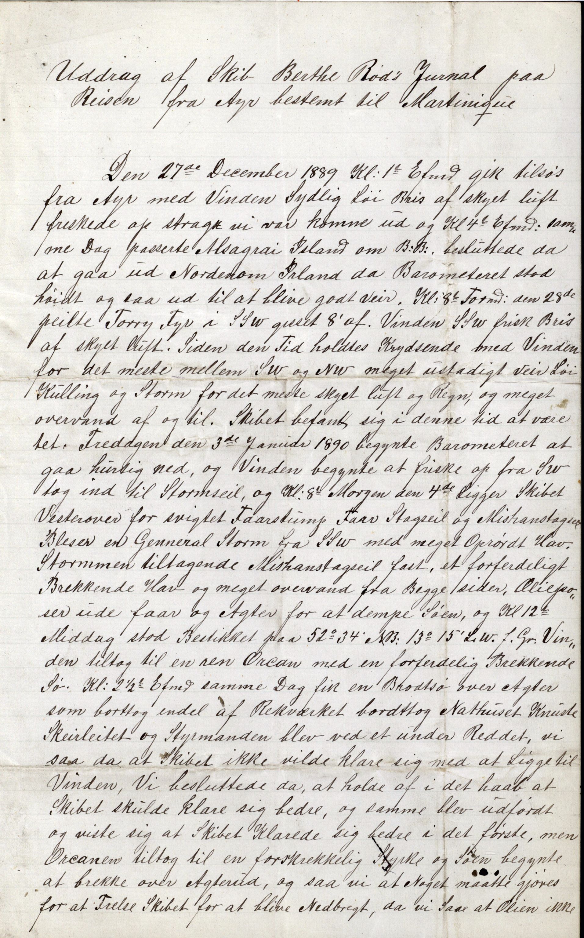 Pa 63 - Østlandske skibsassuranceforening, VEMU/A-1079/G/Ga/L0026/0007: Havaridokumenter / Arctic, Biskop Brun, Agnese, Annie, Alma, Bertha Rød, 1890, p. 38