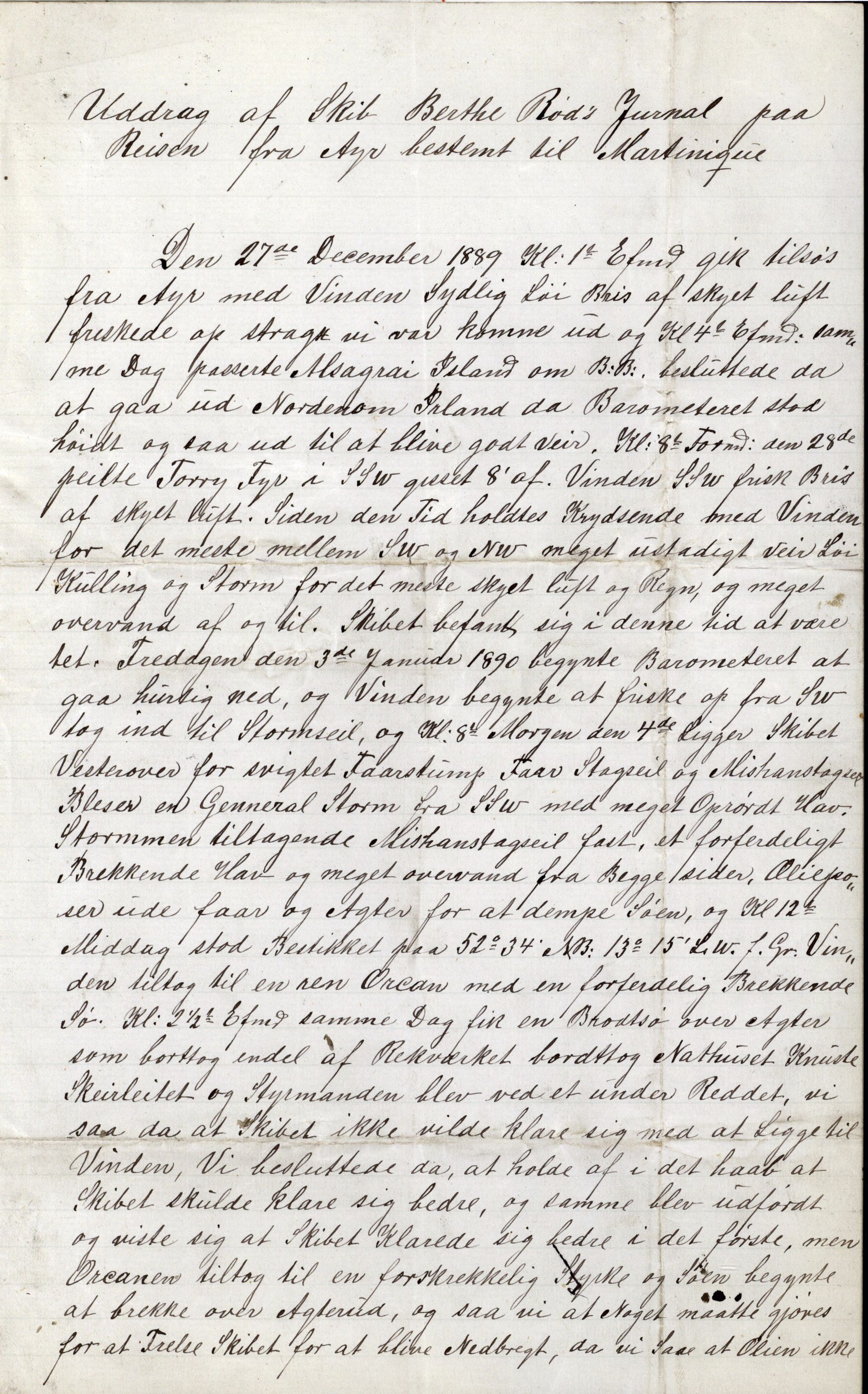 Pa 63 - Østlandske skibsassuranceforening, VEMU/A-1079/G/Ga/L0026/0007: Havaridokumenter / Arctic, Biskop Brun, Agnese, Annie, Alma, Bertha Rød, 1890, p. 38