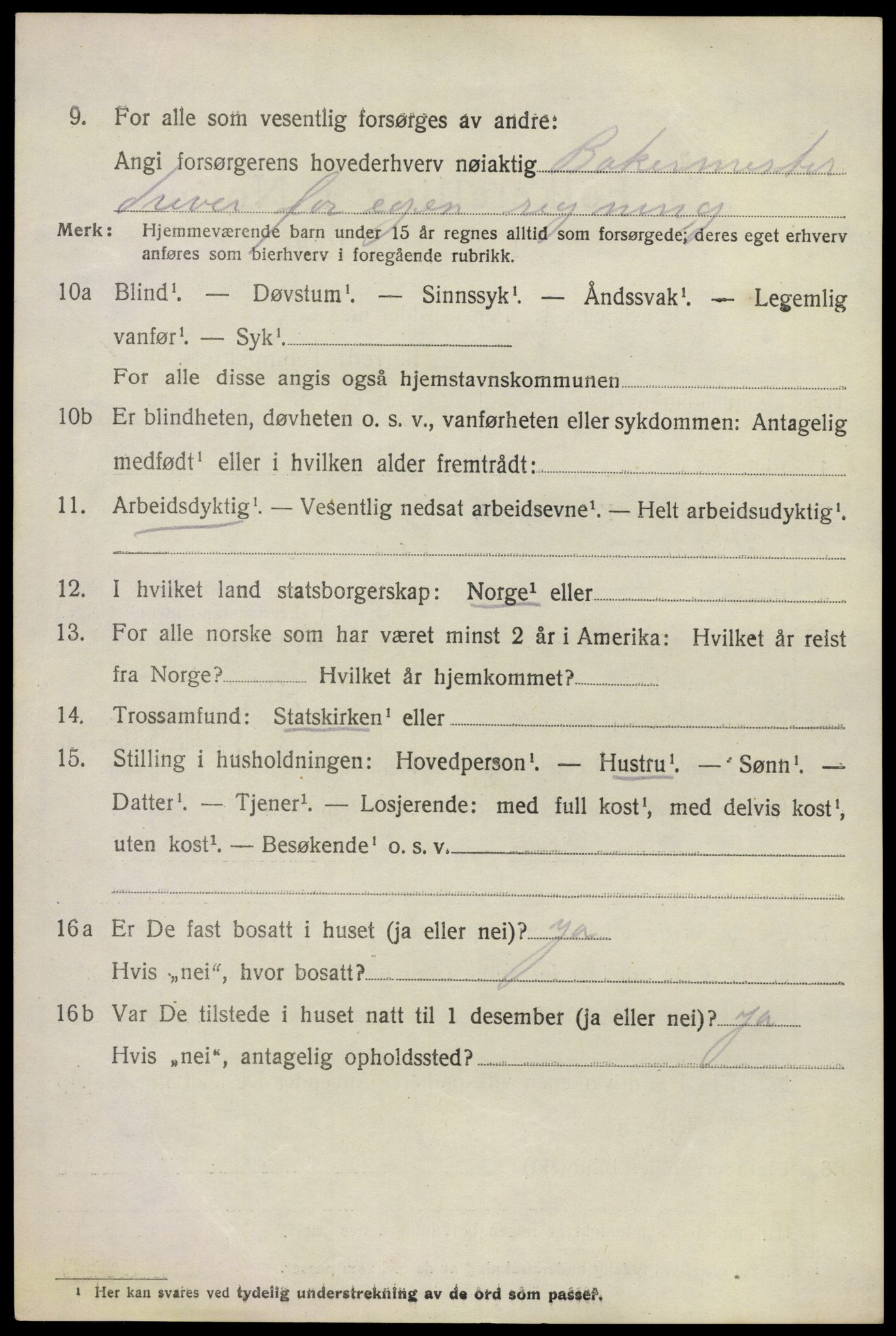 SAKO, 1920 census for Sande, 1920, p. 2169