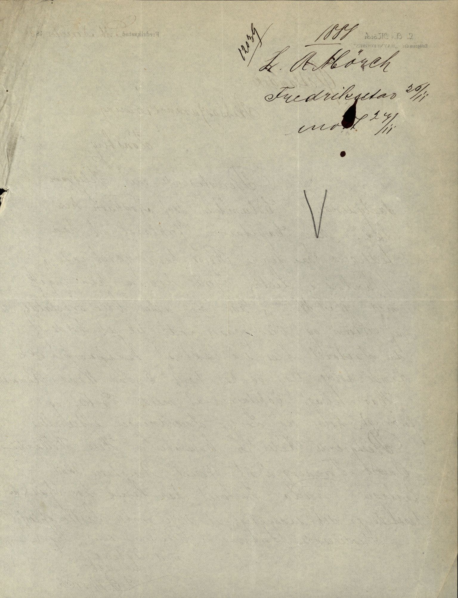 Pa 63 - Østlandske skibsassuranceforening, VEMU/A-1079/G/Ga/L0022/0001: Havaridokumenter / Columbus, Dagny av Holmestrand, Venus, Lymphia, Dione, 1888, p. 3