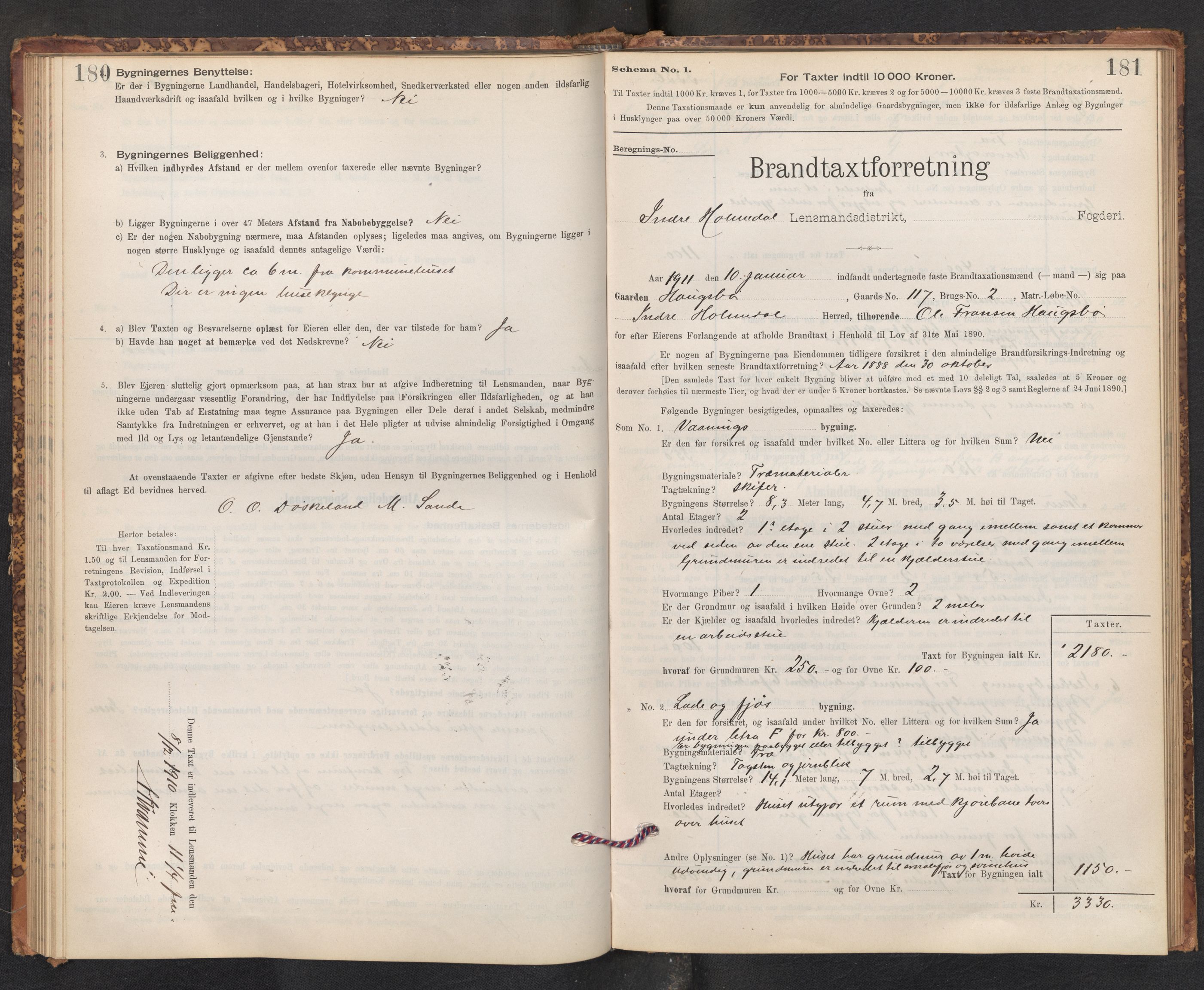 Lensmannen i Gaular, AV/SAB-A-27601/0012/L0005: Branntakstprotokoll, skjematakst, 1895-1917, p. 180-181