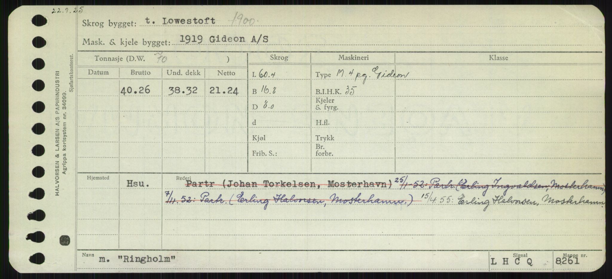 Sjøfartsdirektoratet med forløpere, Skipsmålingen, RA/S-1627/H/Ha/L0004/0002: Fartøy, Mas-R / Fartøy, Odin-R, p. 709