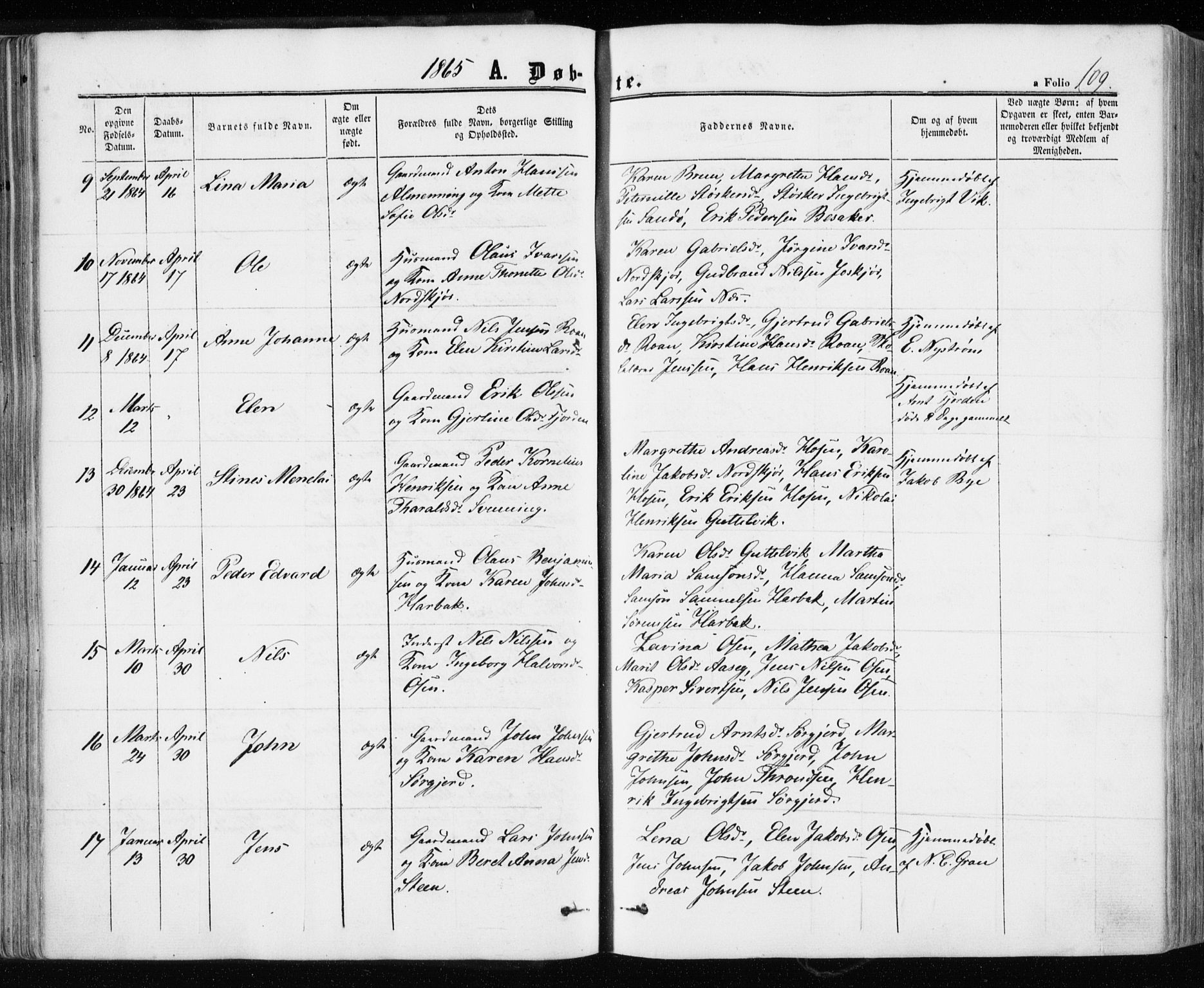 Ministerialprotokoller, klokkerbøker og fødselsregistre - Sør-Trøndelag, SAT/A-1456/657/L0705: Parish register (official) no. 657A06, 1858-1867, p. 109