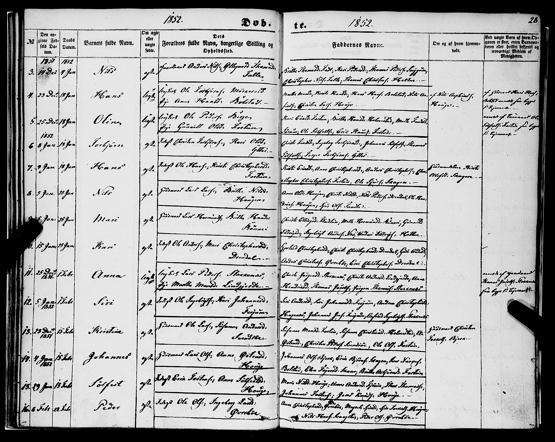 Luster sokneprestembete, AV/SAB-A-81101/H/Haa/Haaa/L0007: Parish register (official) no. A 7, 1849-1859, p. 28